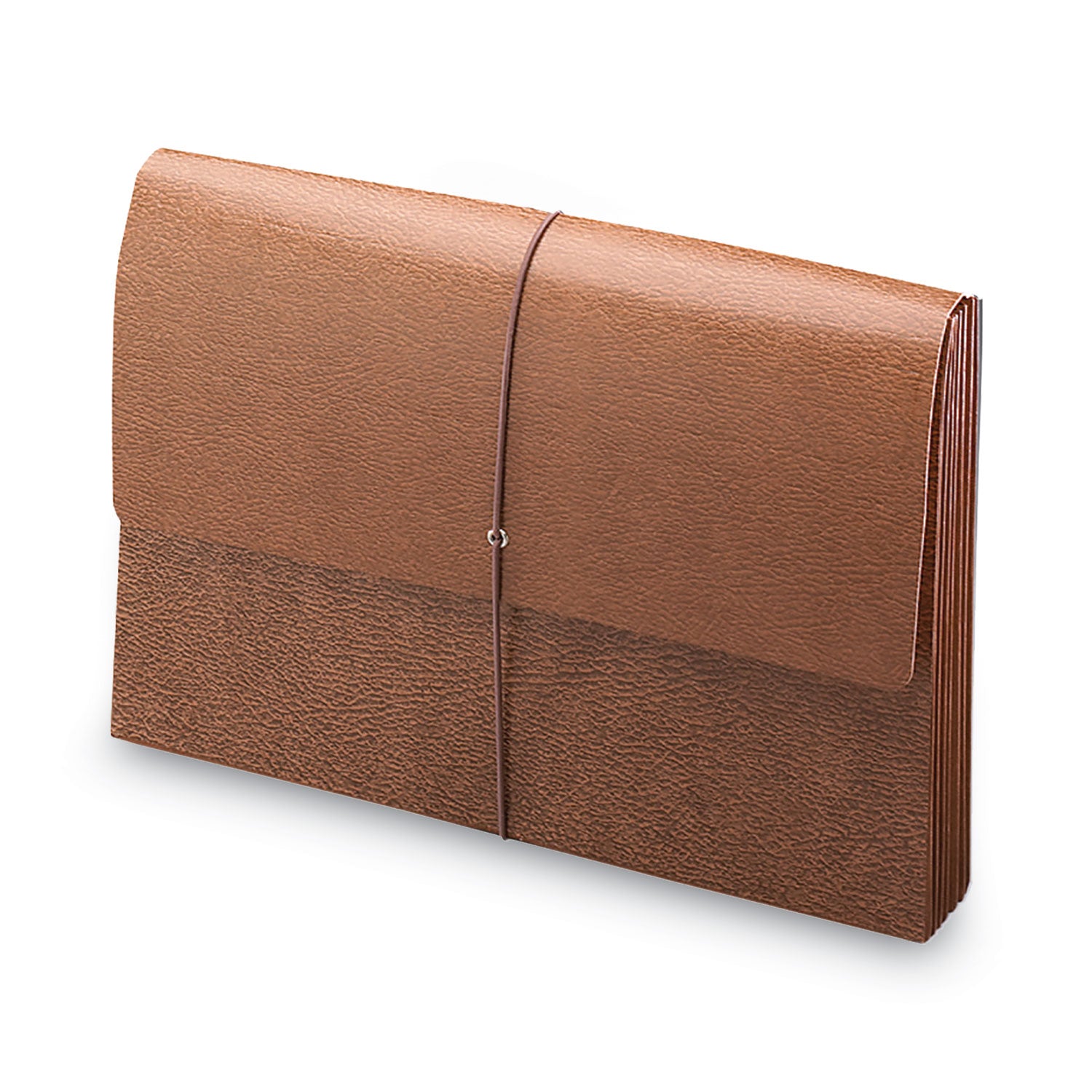 Classic Expanding Wallets, 5.25" Expansion, 1 Section, Elastic Cord Closure, Legal Size, Redrope, 10/Box -