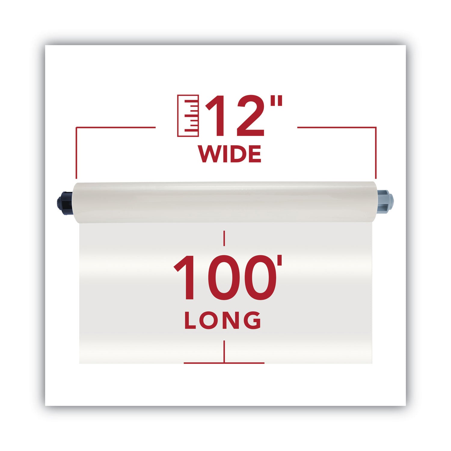 Ultima 35 EZload Roll Film, 5 mil, 12" x 100 ft, Gloss Clear, 2/Box -