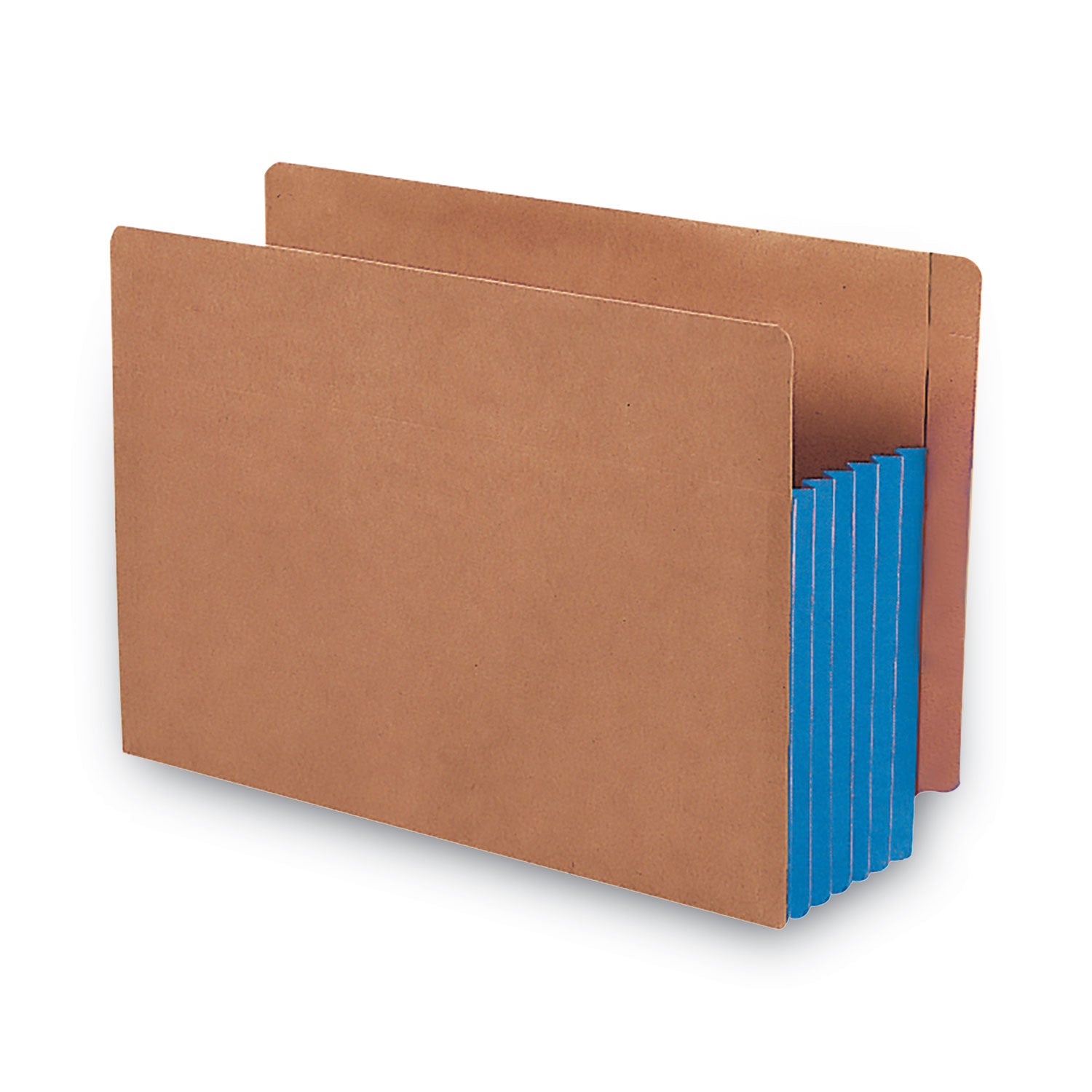 Redrope Drop-Front End Tab File Pockets, Fully Lined 6.5" High Gussets, 5.25" Expansion, Legal Size, Redrope/Blue, 10/Box -