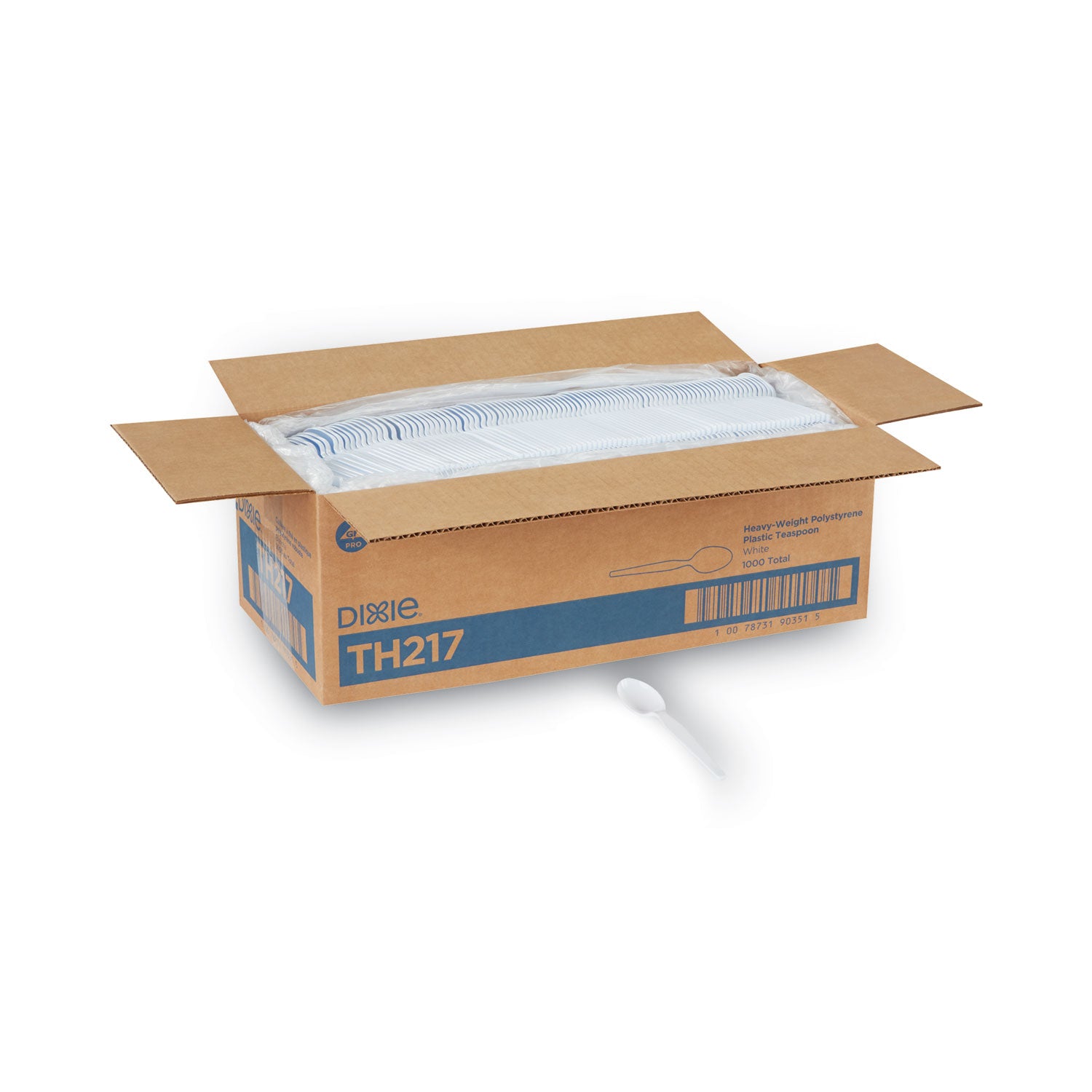 Plastic Cutlery, Heavyweight Teaspoons, White, 1,000/Carton -