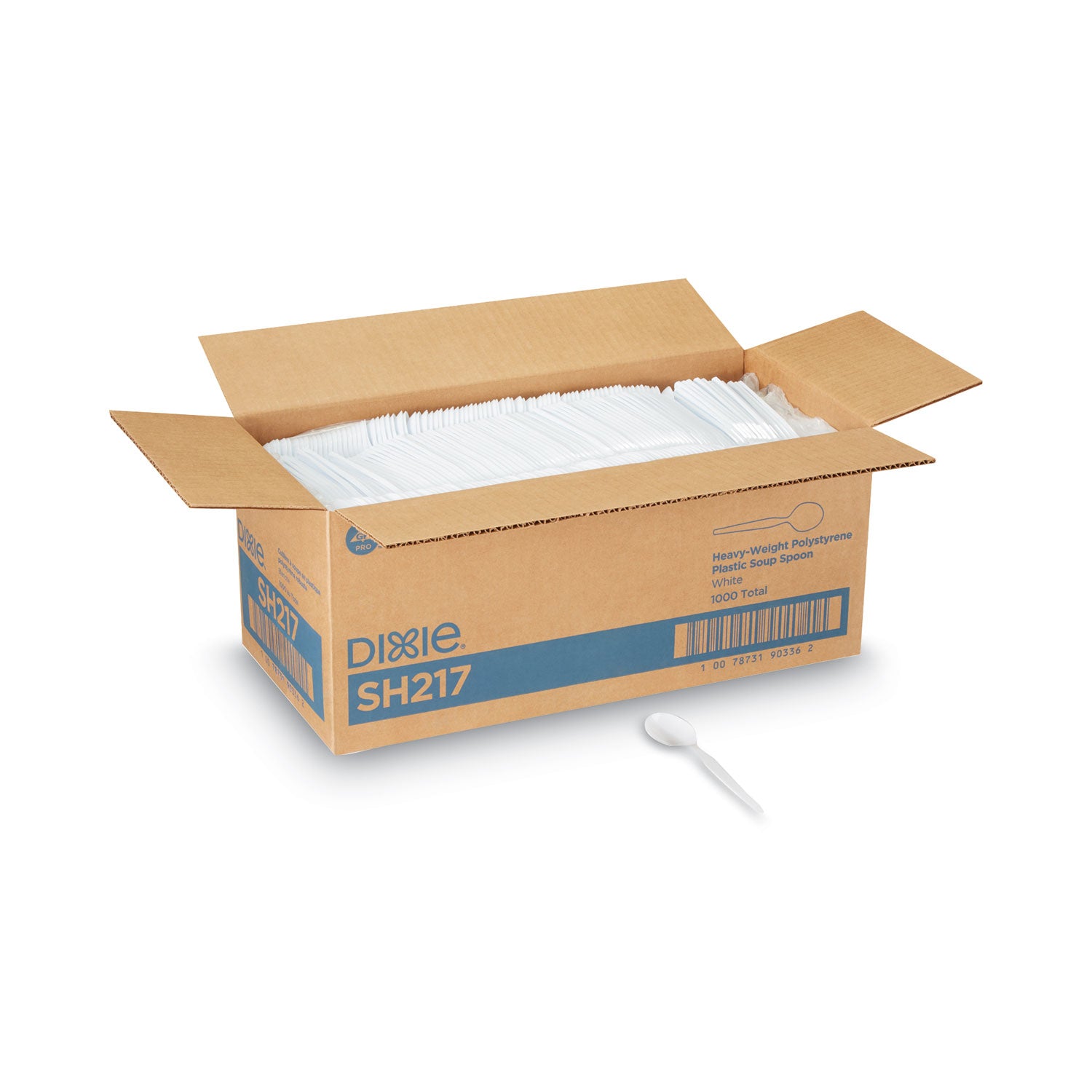 Plastic Cutlery, Heavyweight Soup Spoons, White, 1,000/Carton -