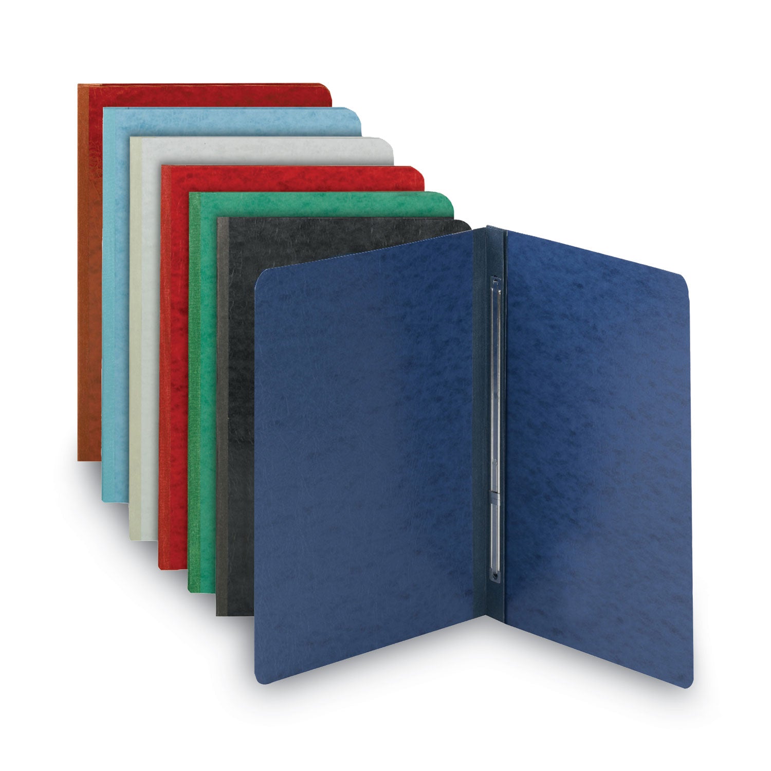 Prong Fastener Pressboard Report Cover, Two-Piece Prong Fastener, 3" Capacity, 8.5 x 11, Dark Blue/Dark Blue -