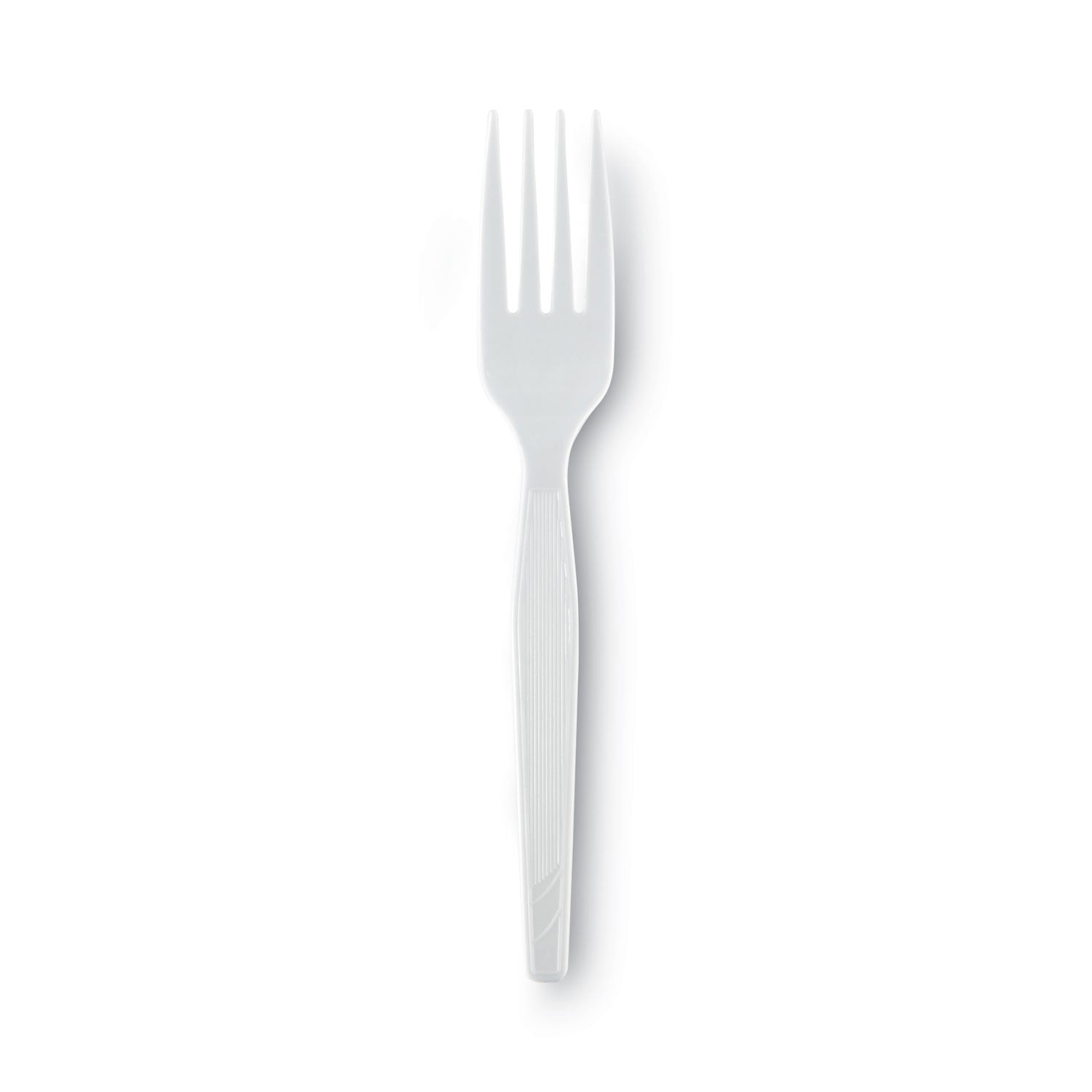 Plastic Cutlery, Heavy Mediumweight Forks, White, 1,000/Carton -