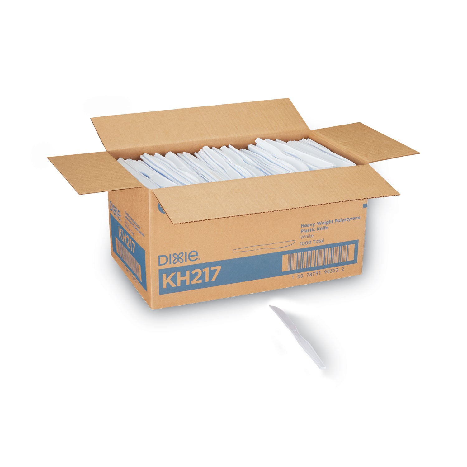Plastic Cutlery, Heavyweight Knives, White, 1,000/Carton -