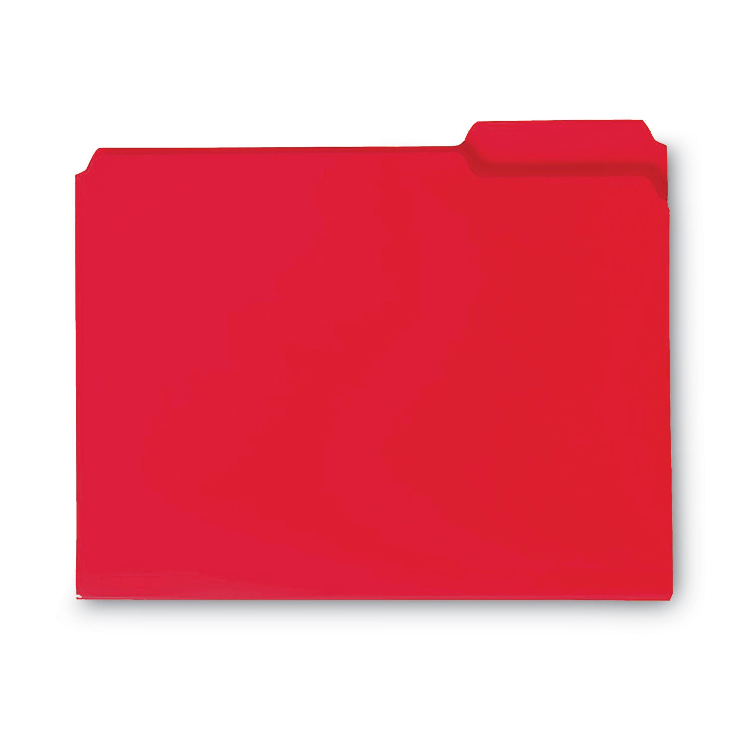 Top Tab Poly Colored File Folders, 1/3-Cut Tabs: Assorted, Letter Size, 0.75" Expansion, Red, 24/Box -