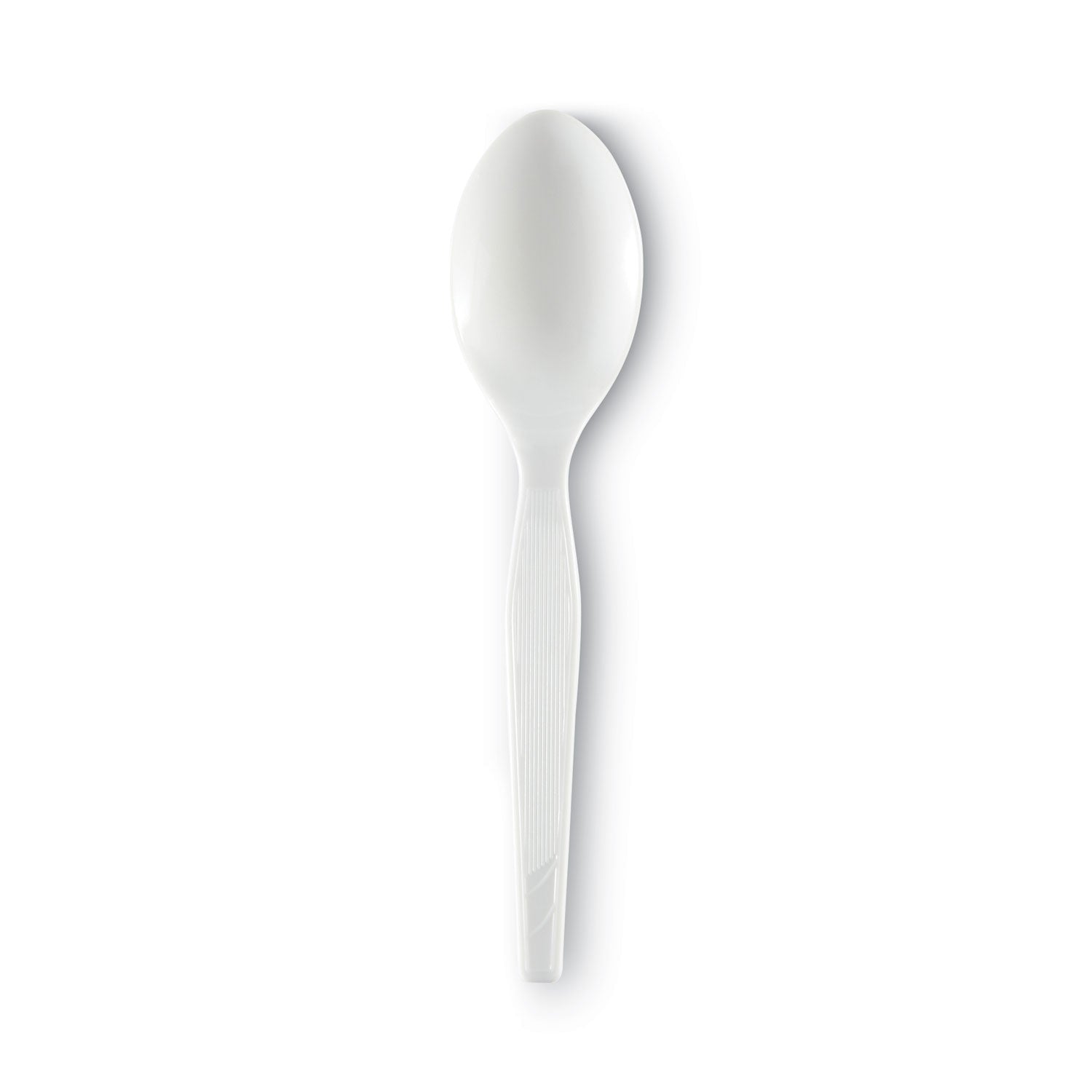 Plastic Cutlery, Heavy Mediumweight Teaspoons, White, 1,000/Carton -