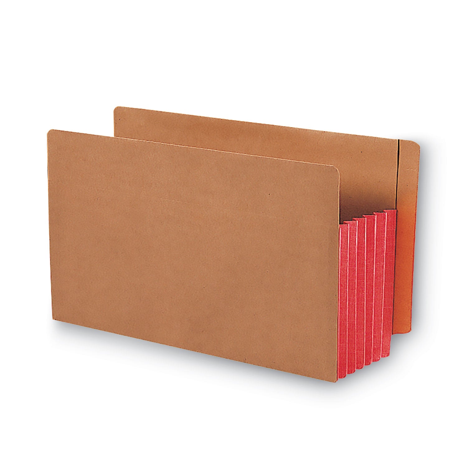 Redrope Drop-Front End Tab File Pockets, Fully Lined 6.5" High Gussets, 5.25" Expansion, Legal Size, Redrope/Red, 10/Box -