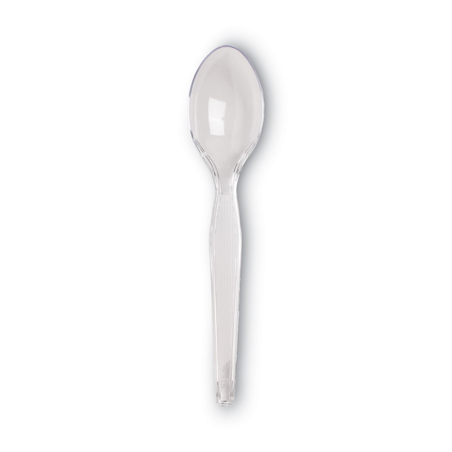Plastic Cutlery, Heavyweight Teaspoon, Crystal Clear, 6", 1,000/Carton -