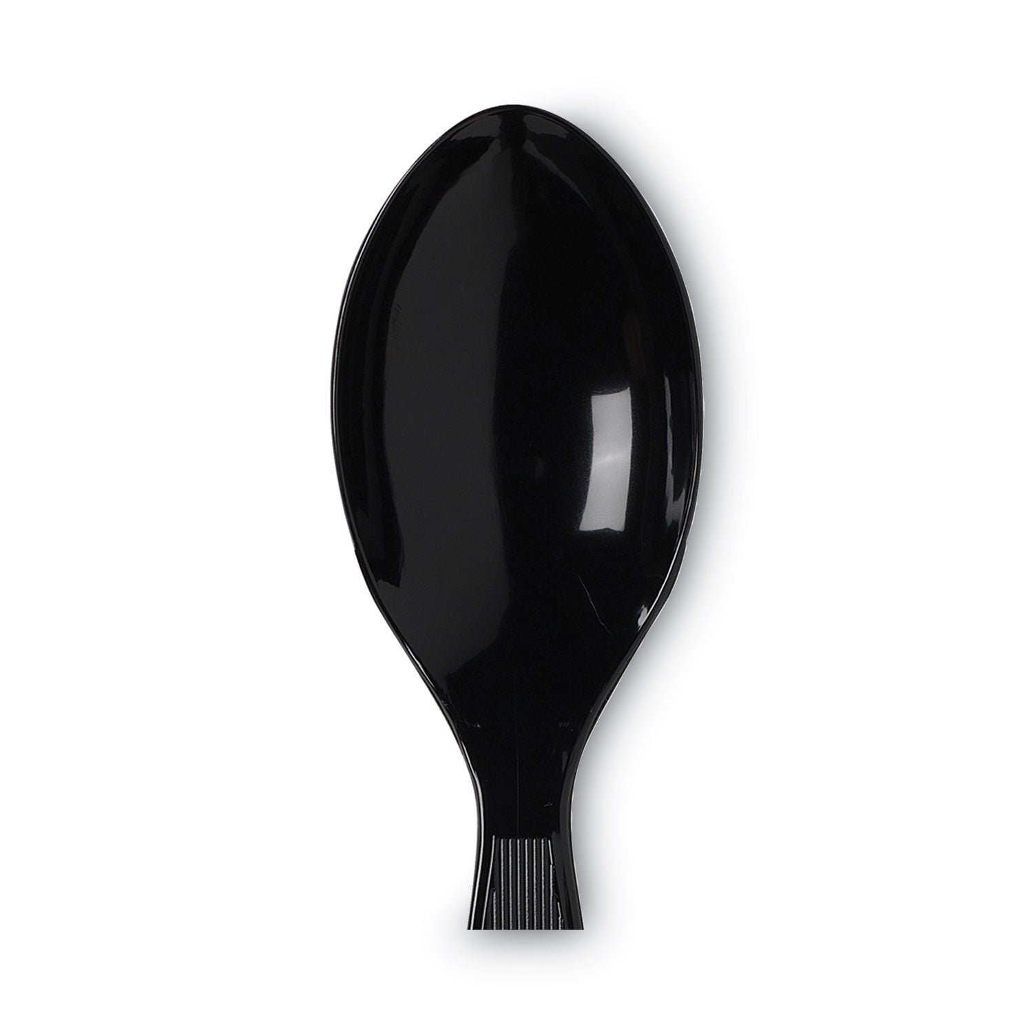 Plastic Cutlery, Heavy Mediumweight Teaspoons, Black, 1,000/Carton -