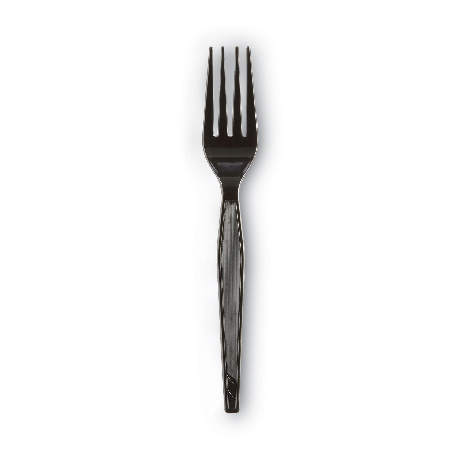 Plastic Cutlery, Heavyweight Forks, Black, 1,000/Carton -