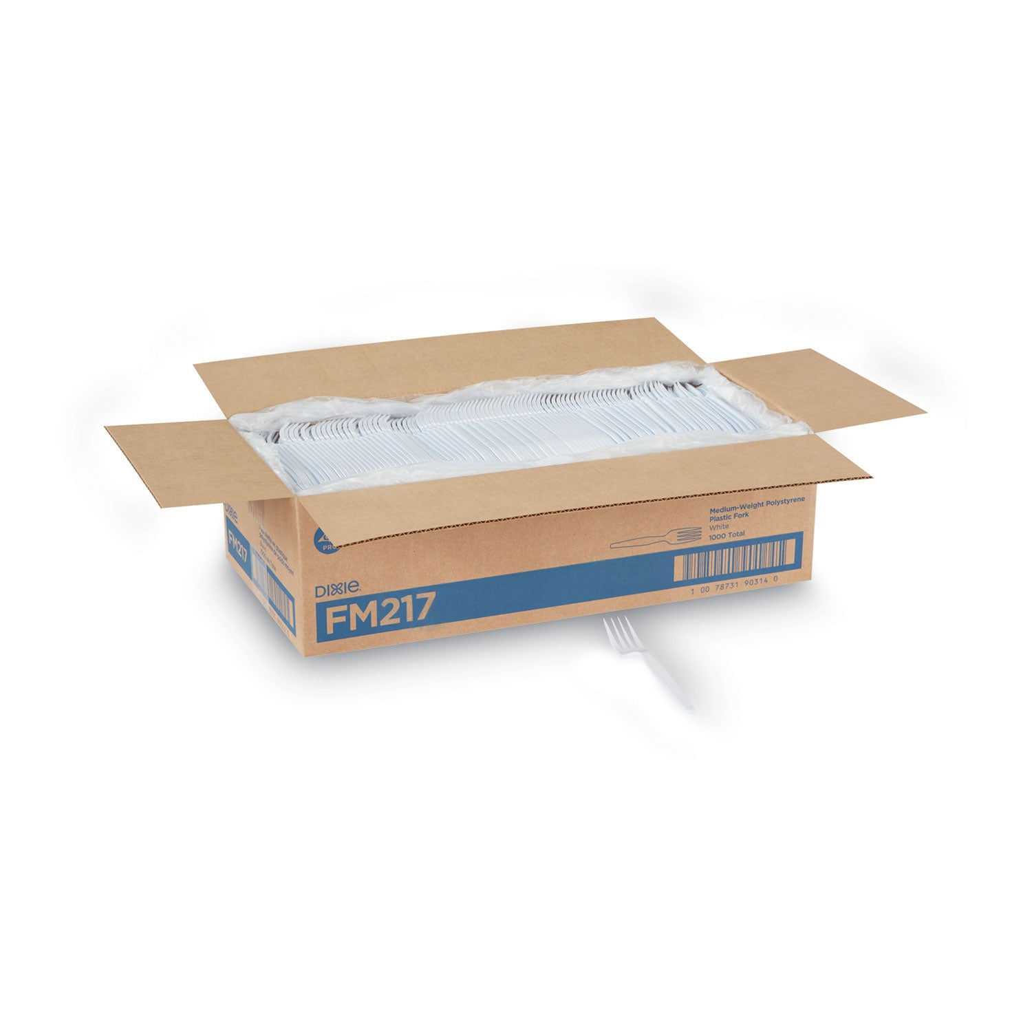 Plastic Cutlery, Heavy Mediumweight Forks, White, 1,000/Carton -