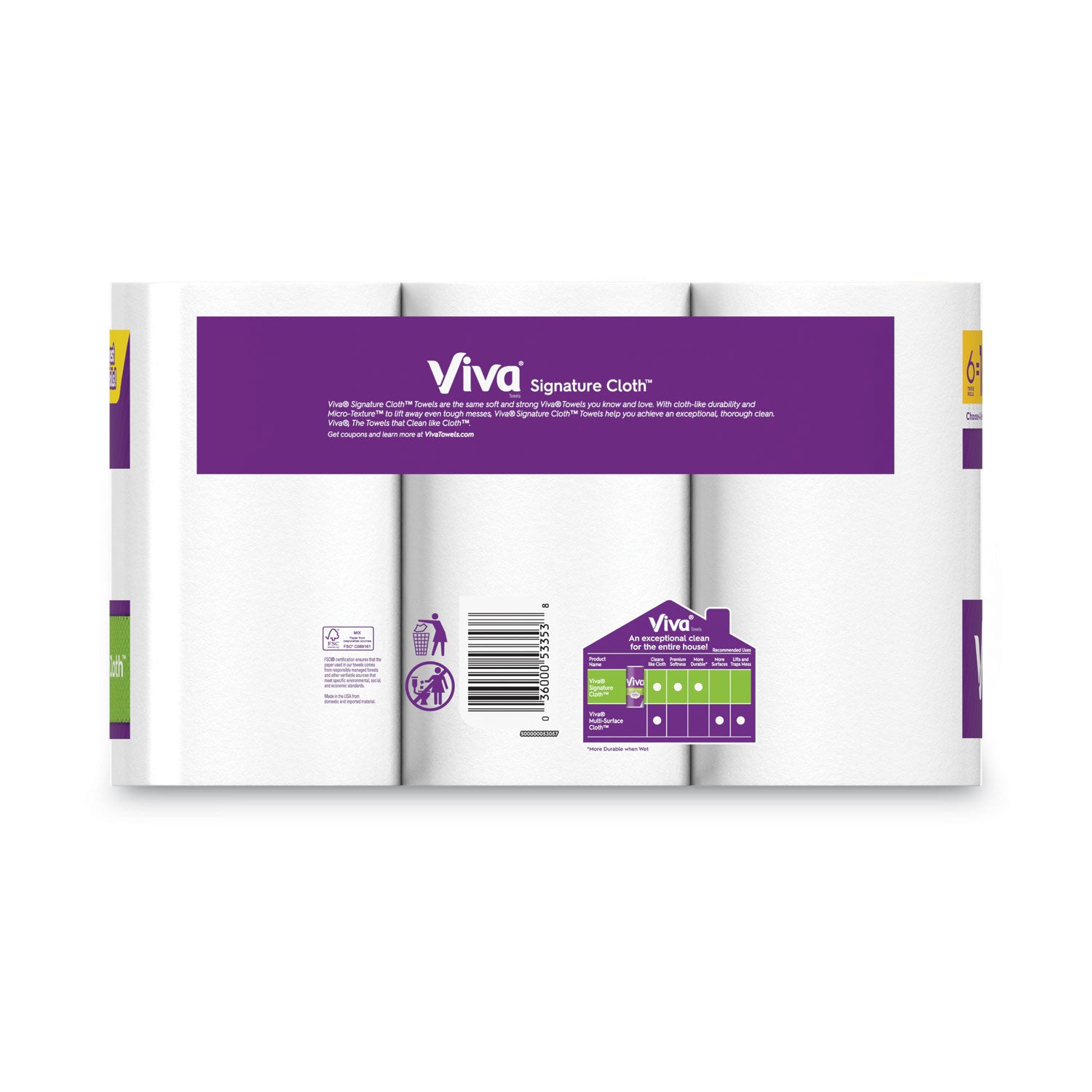 signature-cloth-choose-a-sheet-kitchen-roll-paper-towels-2-ply-11-x-59-white-156-roll-6-rolls-pack-4-packs-carton_kcc53353 - 2