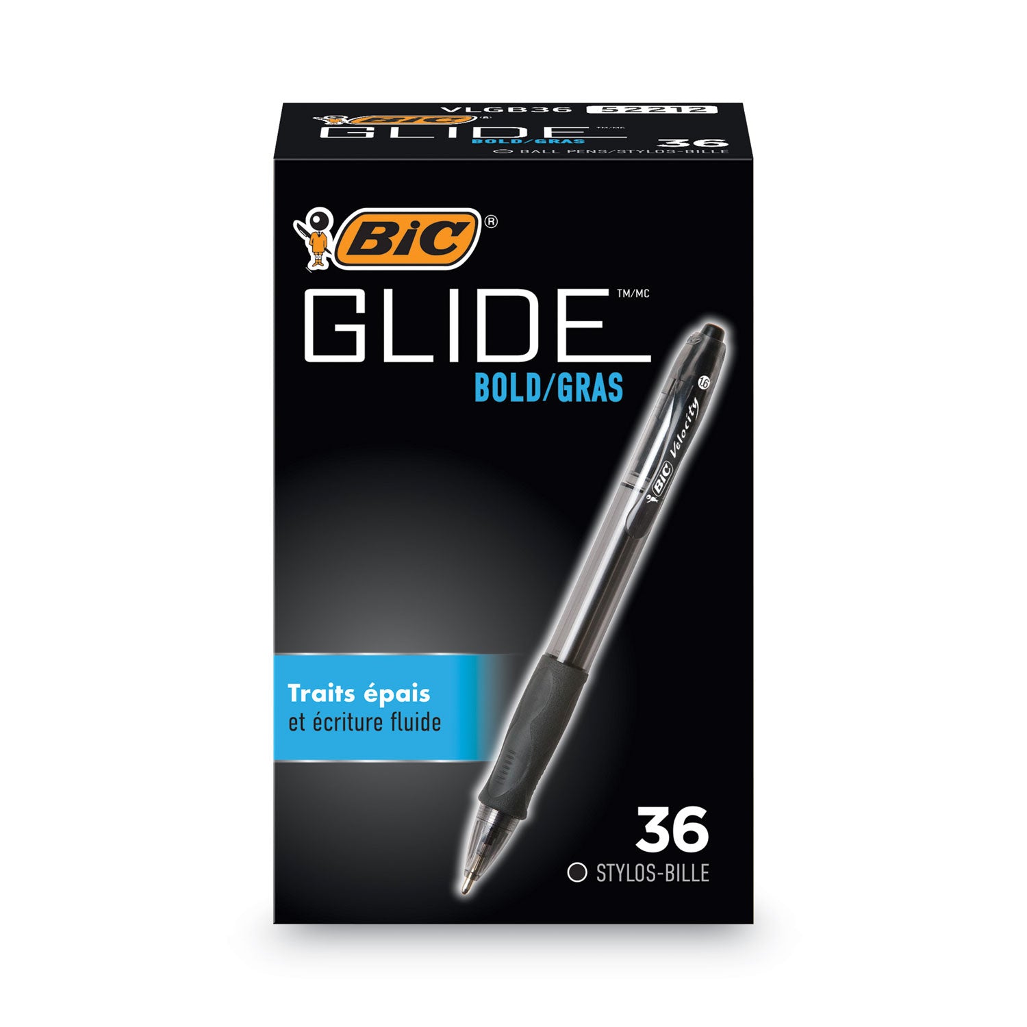glide-bold-ballpoint-pen-value-pack-retractable-bold-16-mm-black-ink-smoke-barrel-36-pack_bicvlgb361bk - 1