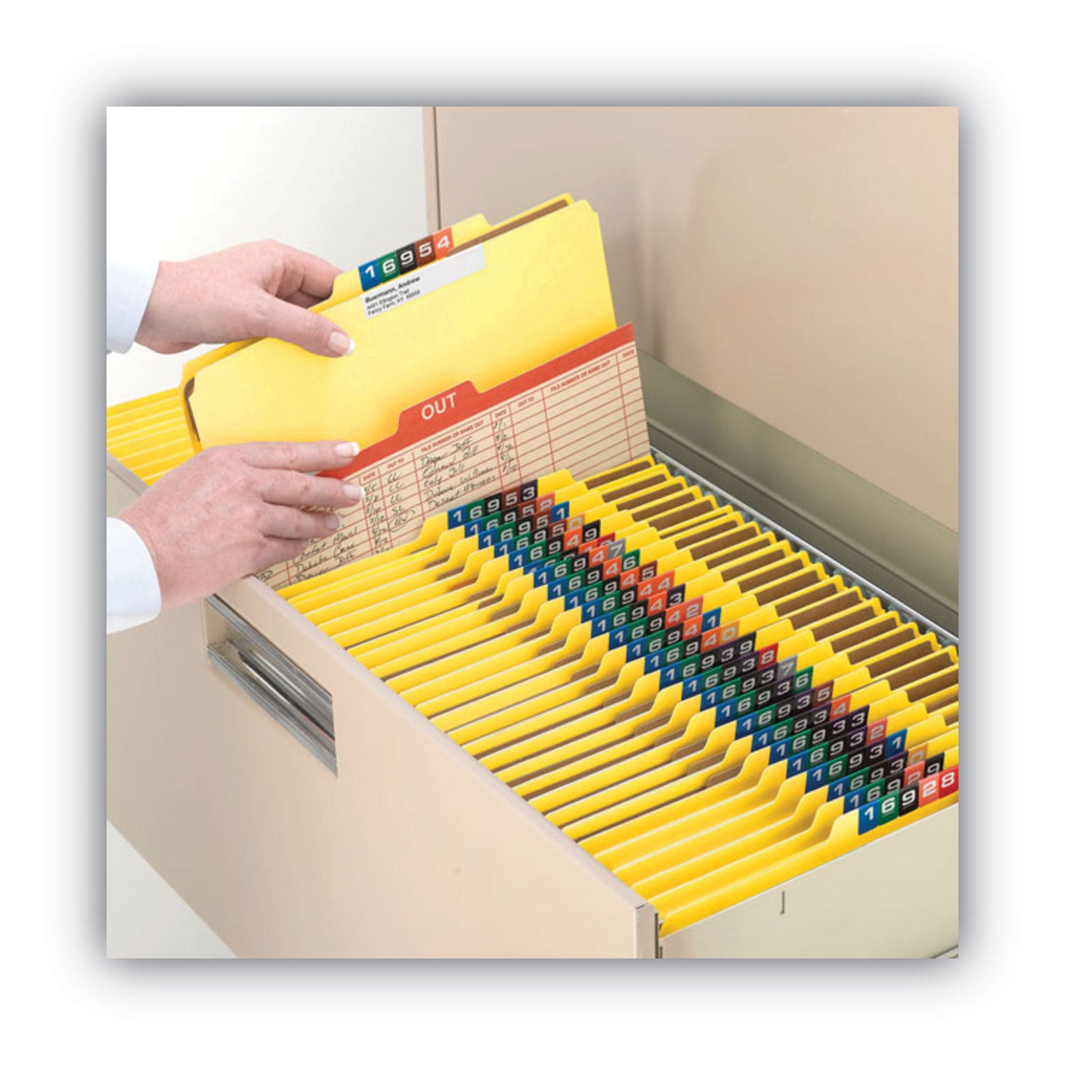 Recycled Pressboard Classification Folders, 2" Expansion, 2 Dividers, 6 Fasteners, Letter Size, Yellow Exterior, 10/Box -