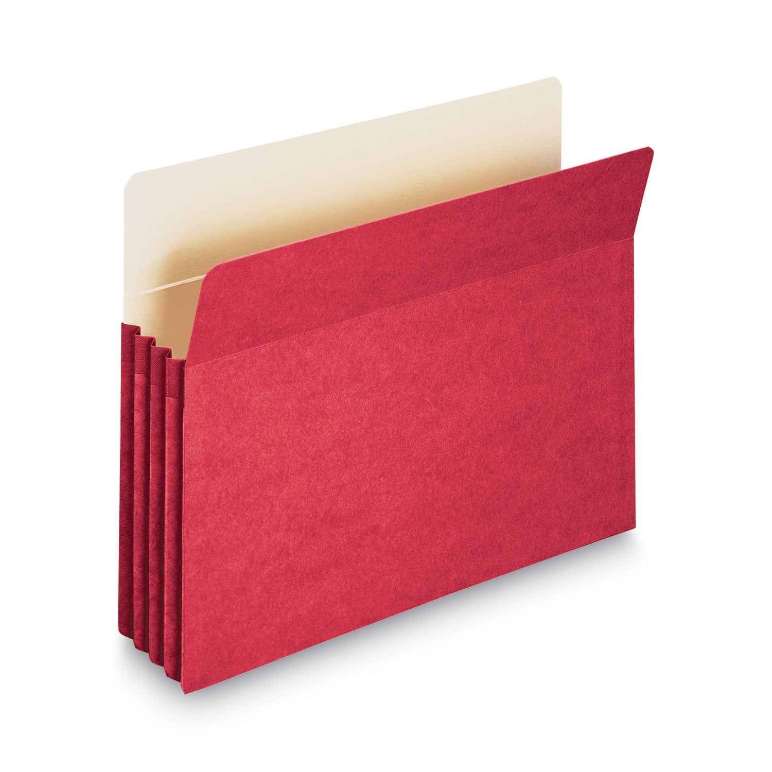 Colored File Pockets, 3.5" Expansion, Letter Size, Red -