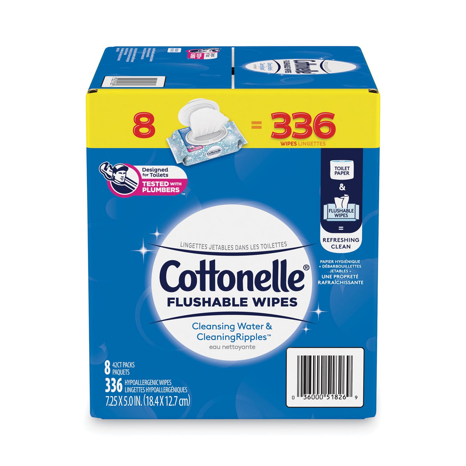 flushable-wet-wipes-flip-top-pack-5-x-725-white-42-sheets-pack-8-packs-carton_kcc51826 - 1