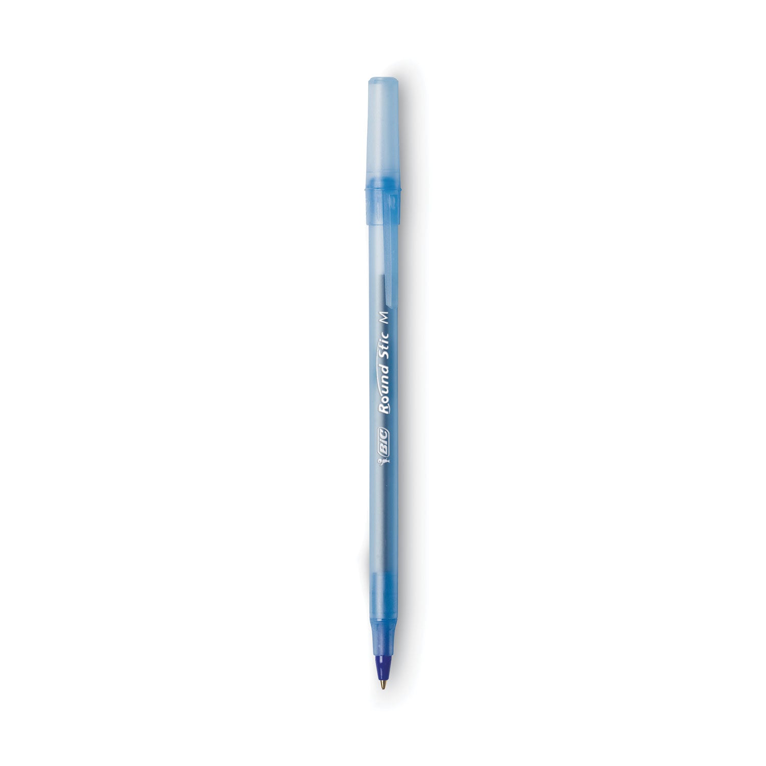 Round Stic Xtra Life Ballpoint Pen Value Pack, Stick, Medium 1 mm, Blue Ink, Translucent Blue Barrel, 60/Box -