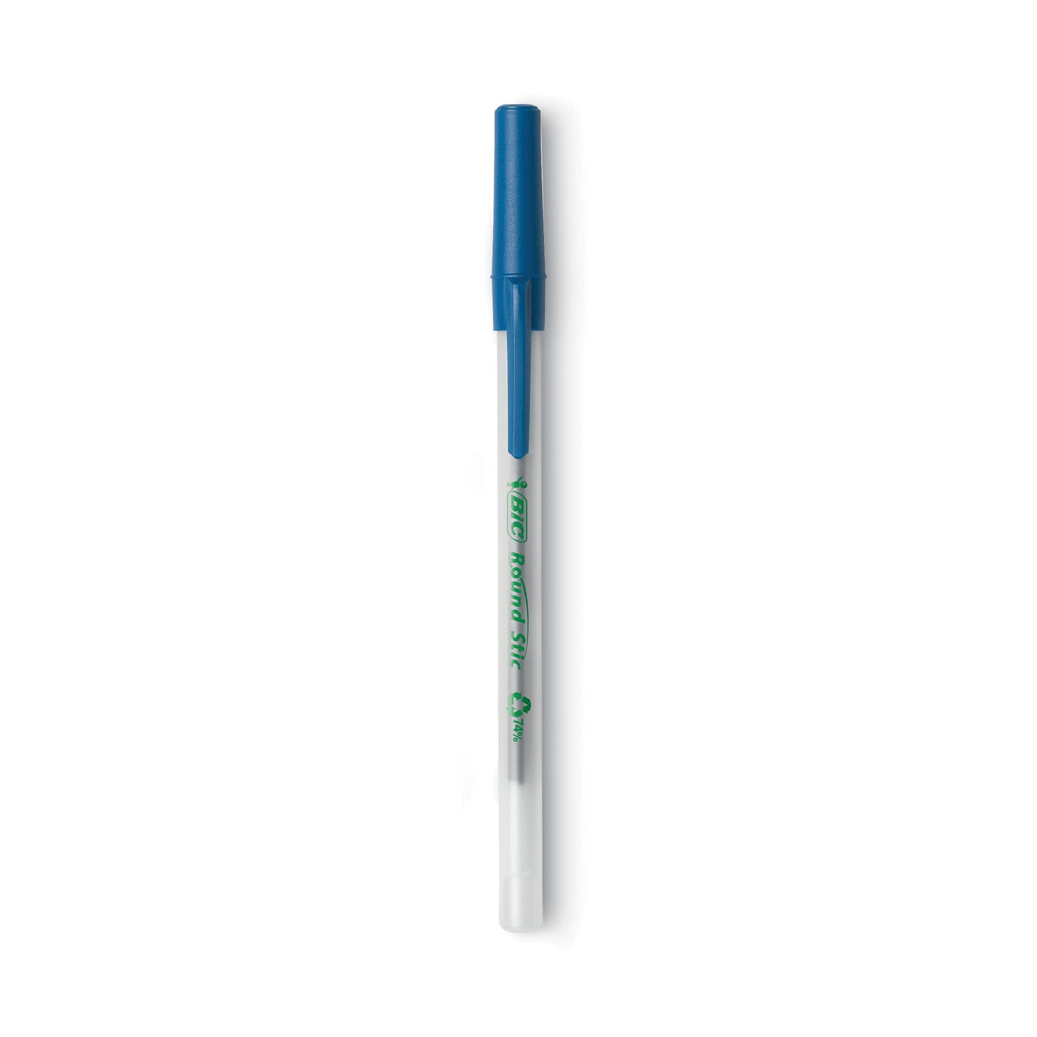 ecolutions-round-stic-ballpoint-pen-value-pack-stick-medium-1-mm-blue-ink-clear-barrel-50-pack_bicgsme509be - 2