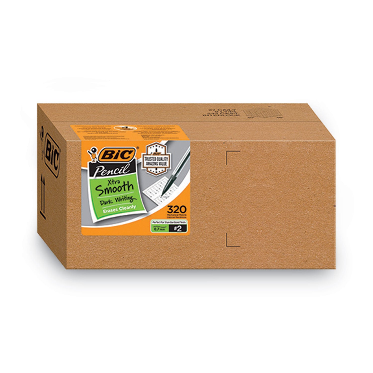 xtra-smooth-mechanical-pencil-xtra-value-pack-07-mm-hb-#2-black-lead-assorted-barrel-colors-320-carton_bicmp320bk - 1