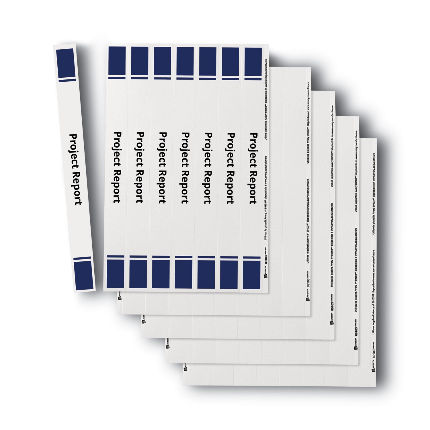 Binder Spine Inserts, 1" Spine Width, 8 Inserts/Sheet, 5 Sheets/Pack -