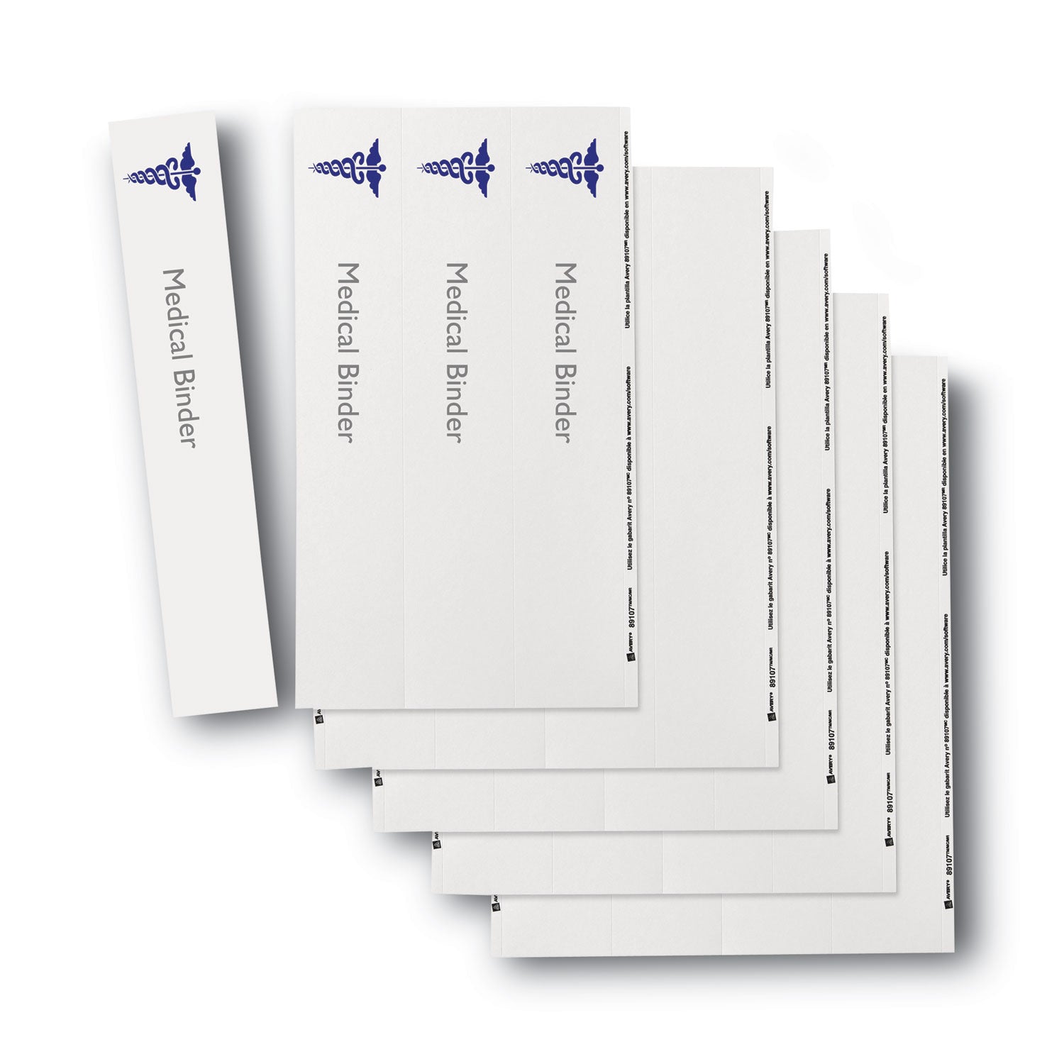 Binder Spine Inserts, 2" Spine Width, 4 Inserts/Sheet, 5 Sheets/Pack -