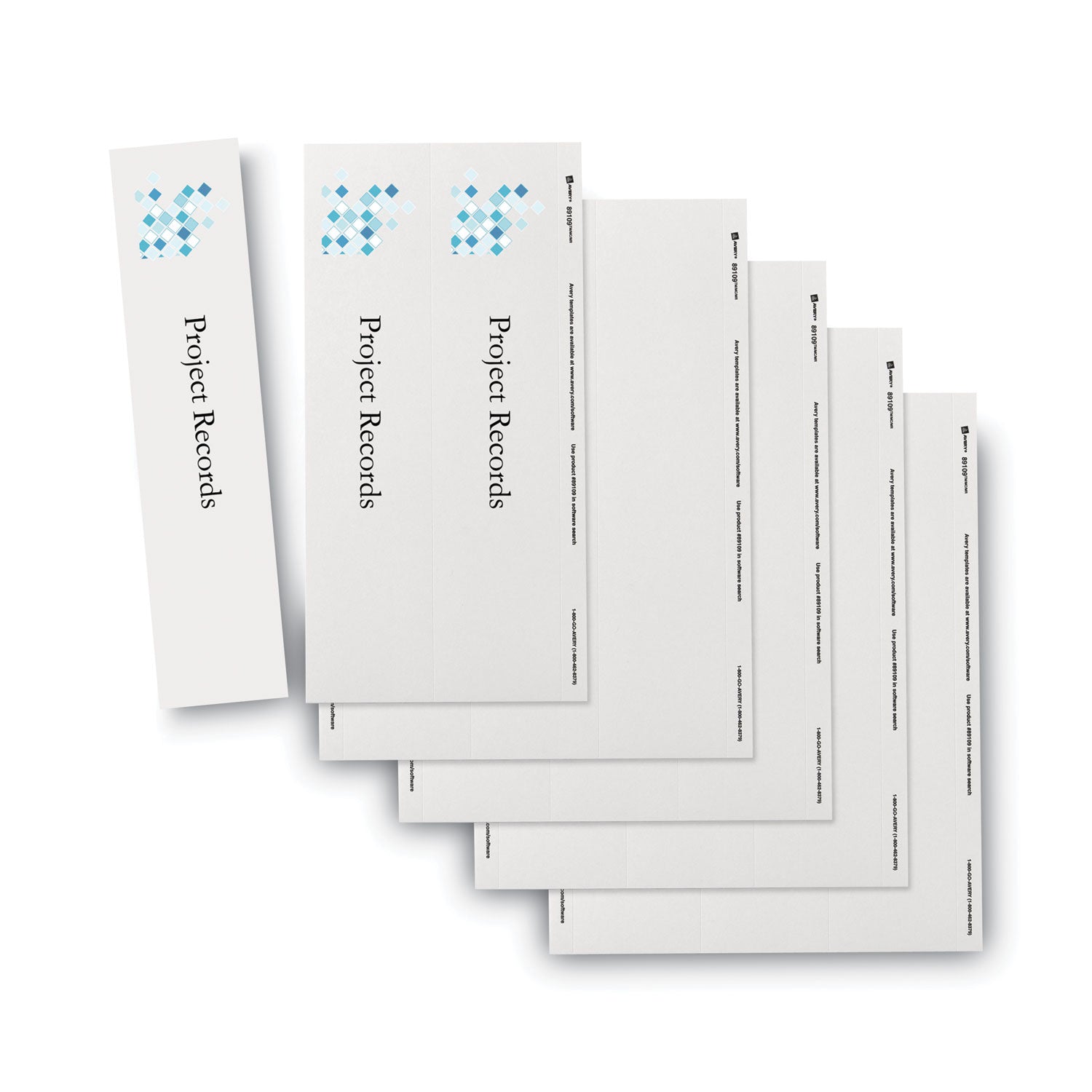 Binder Spine Inserts, 3" Spine Width, 3 Inserts/Sheet, 5 Sheets/Pack -