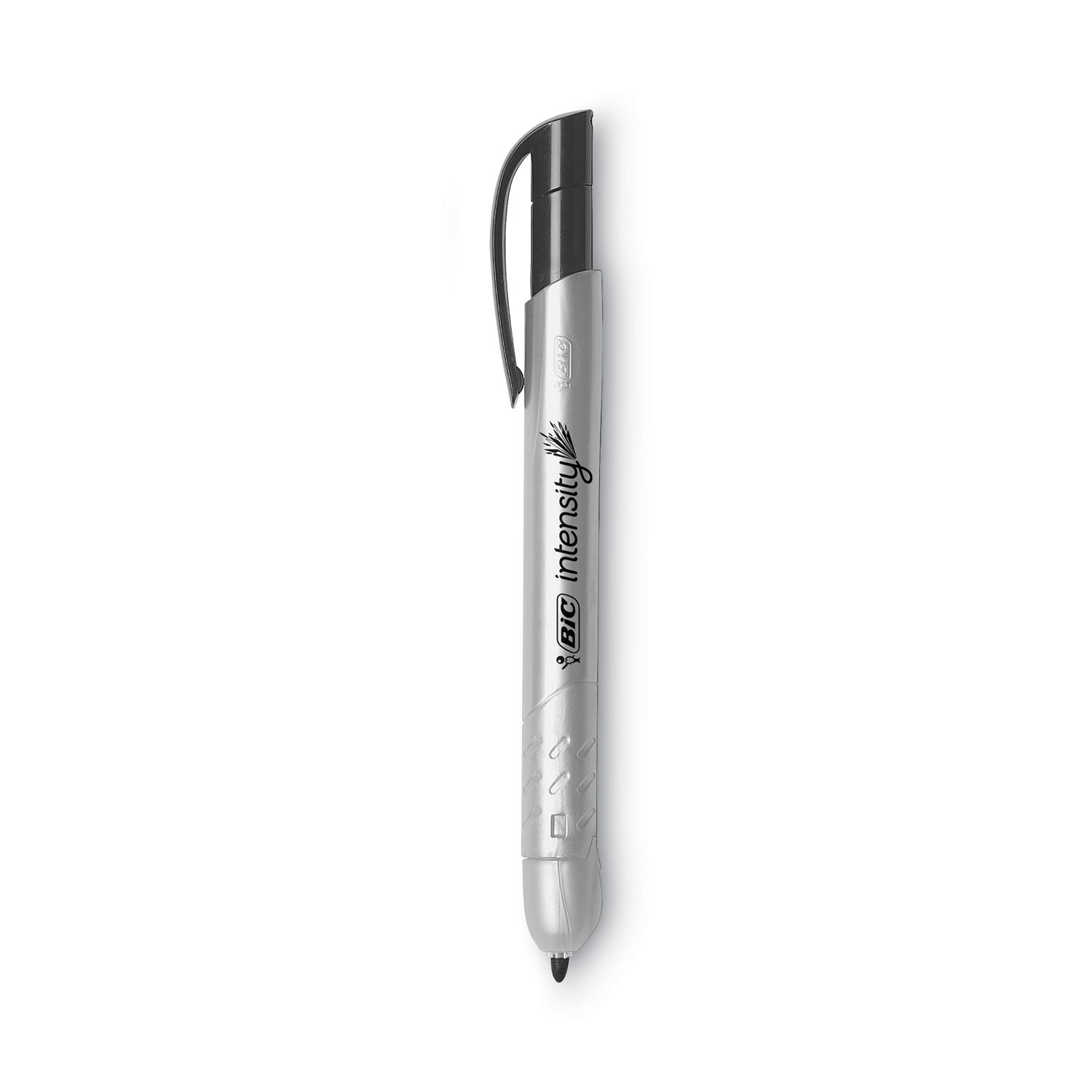 Intensity Retractable Permanent Marker, Fine Bullet Tip, Black, Dozen -