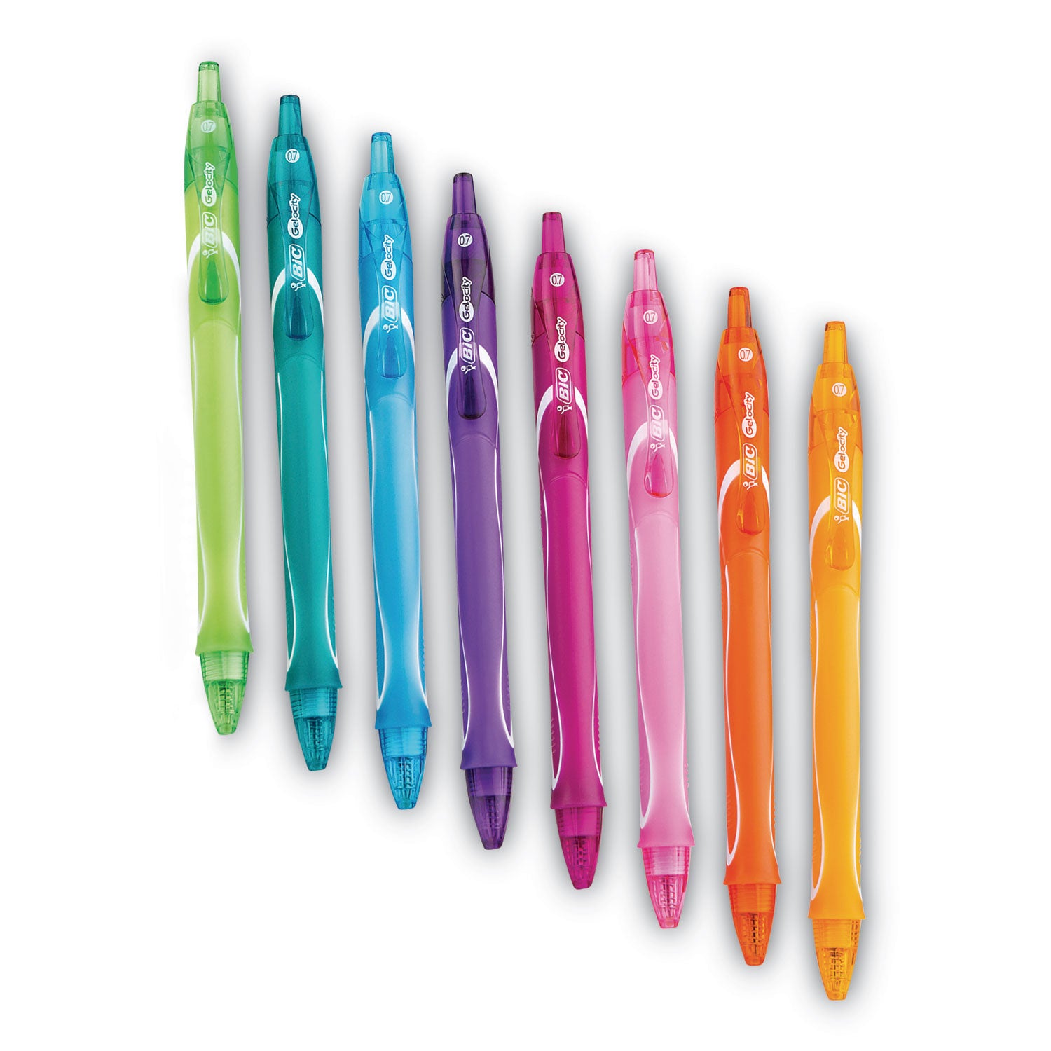 gel-ocity-quick-dry-gel-pen-retractable-medium-07-mm-randomly-assorted-ink-and-barrel-colors-8-pack_bicrglcgap81ast - 2