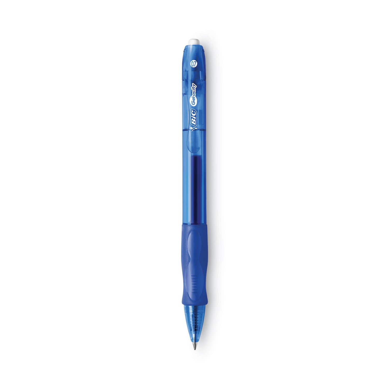 Gel-ocity Gel Pen, Retractable, Medium 0.7 mm, Blue Ink, Translucent Blue Barrel, Dozen -