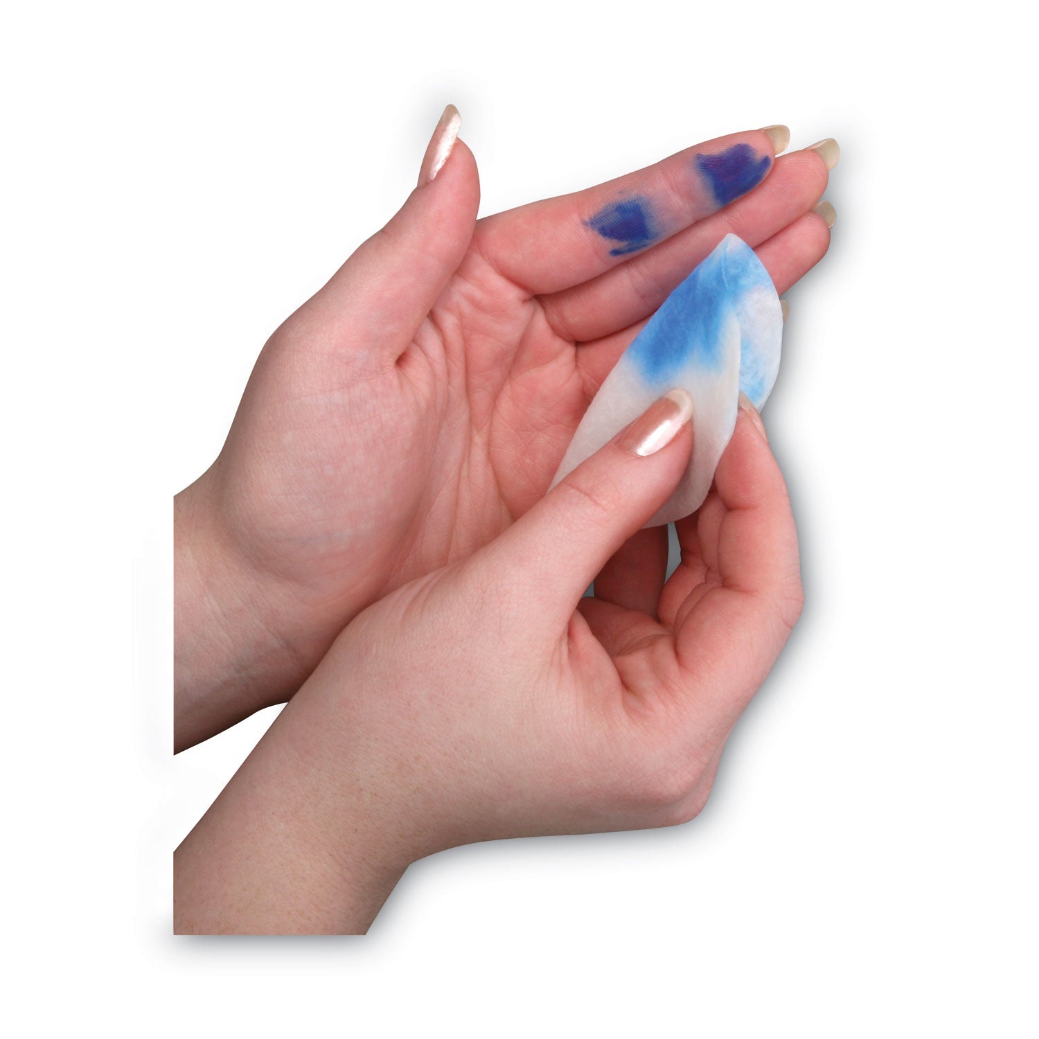 Clean-Ups Hand Cleaning Pads, Cloth, 1-Ply, 3" dia, Mild Floral Scent, 60/Tub -