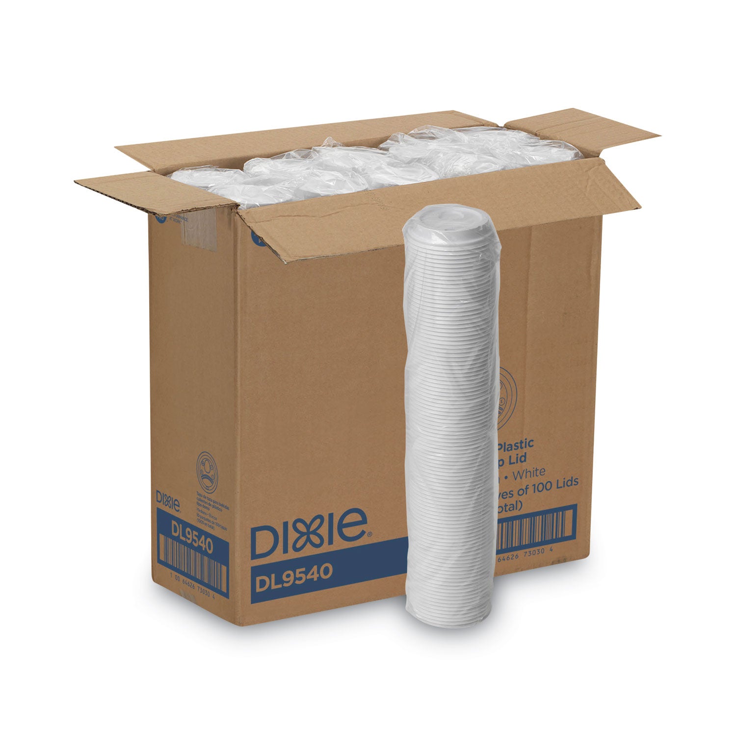 Sip-Through Dome Hot Drink Lids, Fits 10 oz Cups, White, 100/Pack, 10 Packs/Carton -