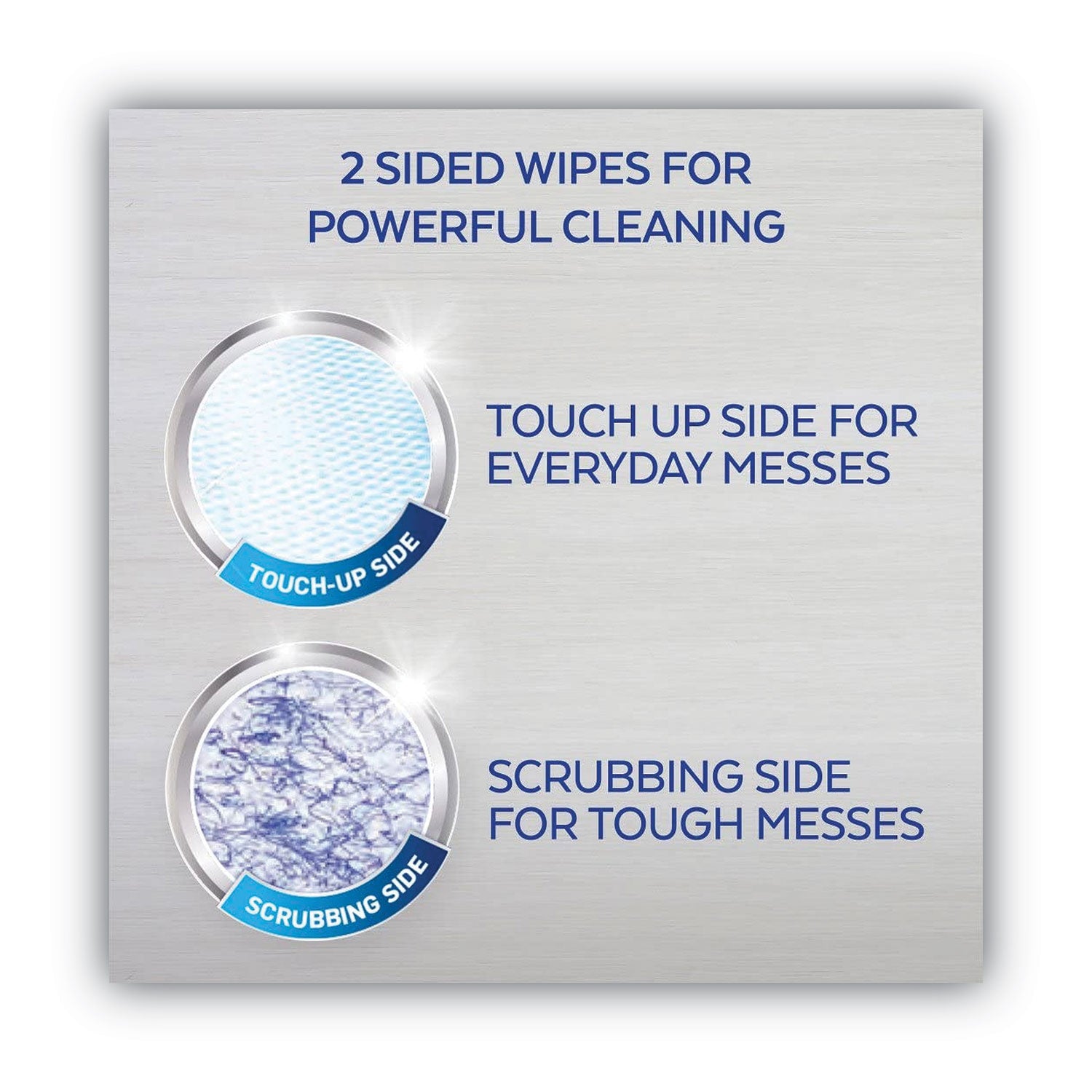 Dual Action Disinfecting Wipes, 1-Ply, 7 x 7.5, Citrus, White/Purple, 75/Canister -