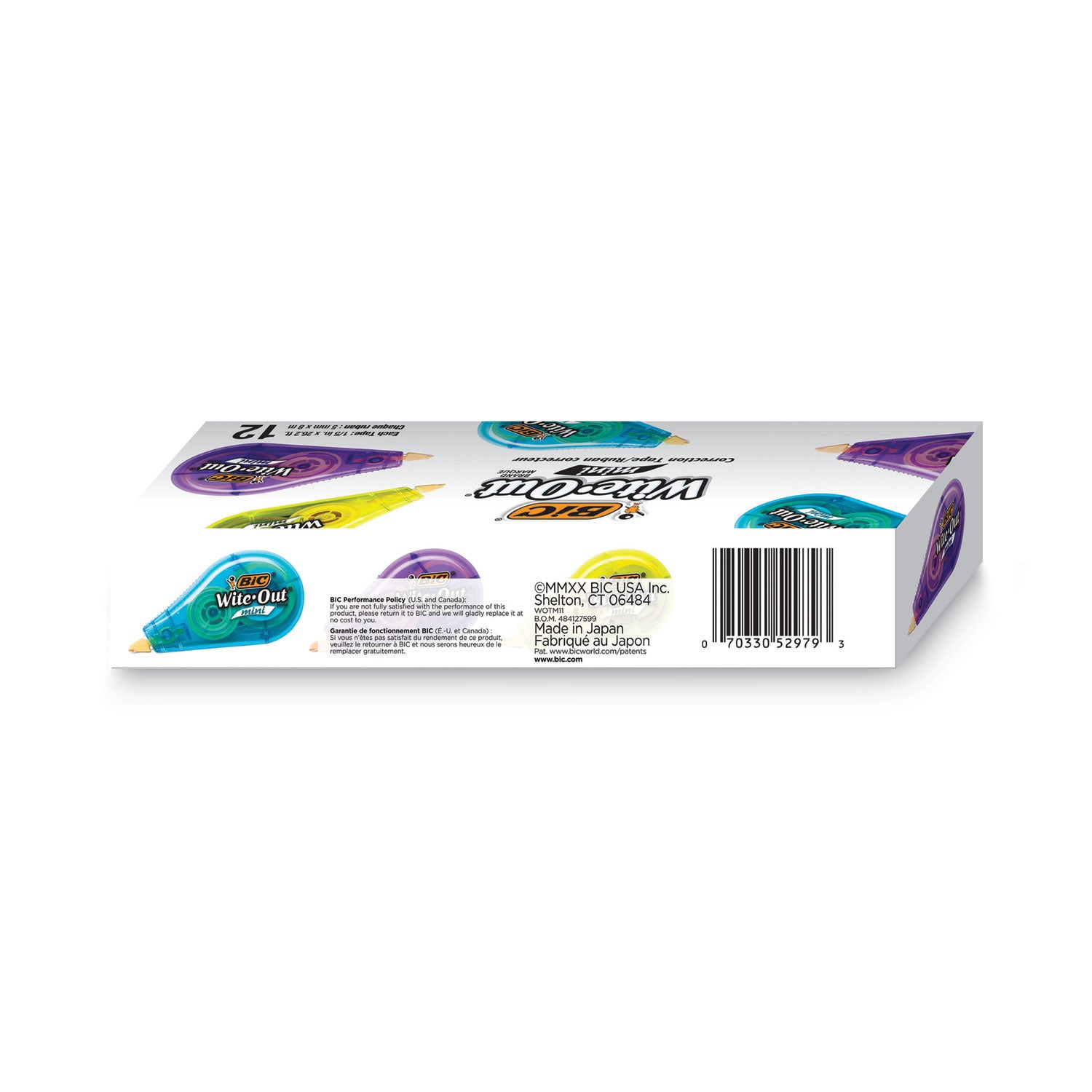 wite-out-brand-mini-correction-tape-non-refillable-02-x-262-ft-assorted_bicwotm11 - 2