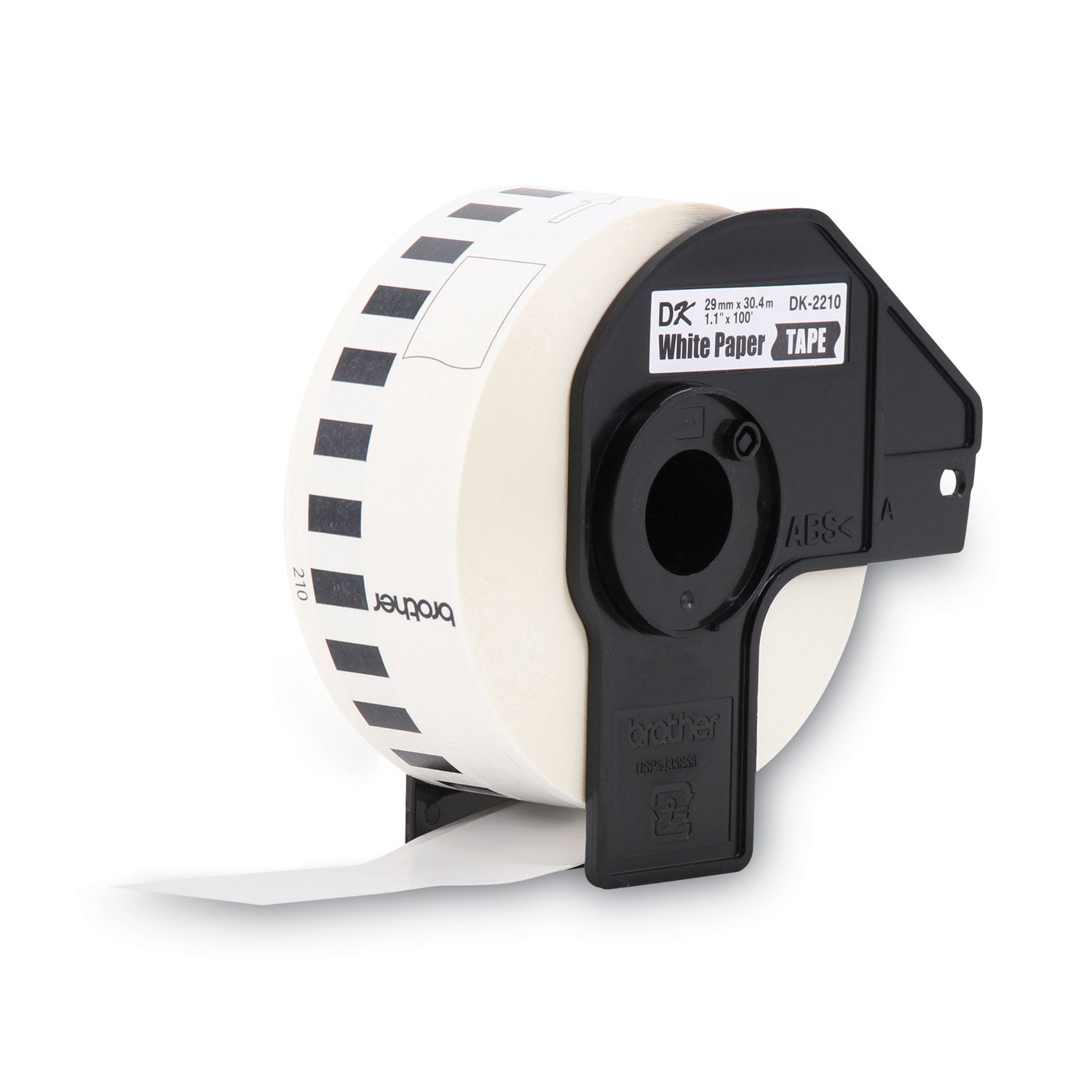 continuous-paper-label-tape-11-x-100-ft-roll-white_brtdk2210 - 2