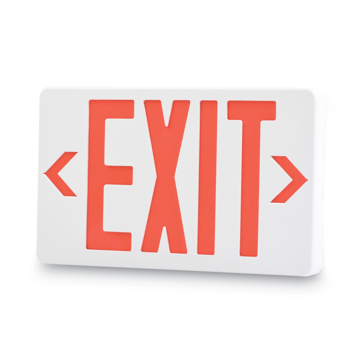 LED Exit Sign, Polycarbonate, 12.25 x 2.5 x 8.75, White -