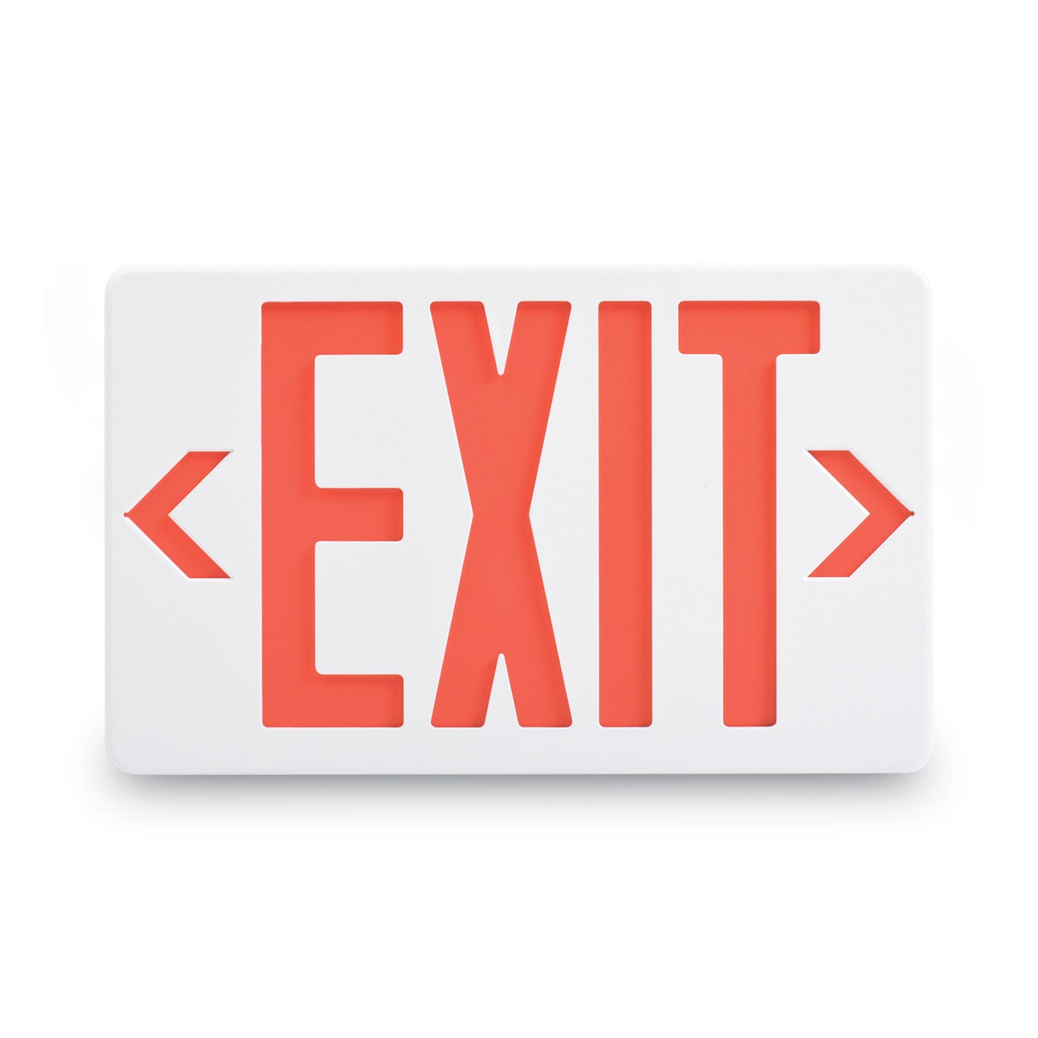 LED Exit Sign, Polycarbonate, 12.25 x 2.5 x 8.75, White -
