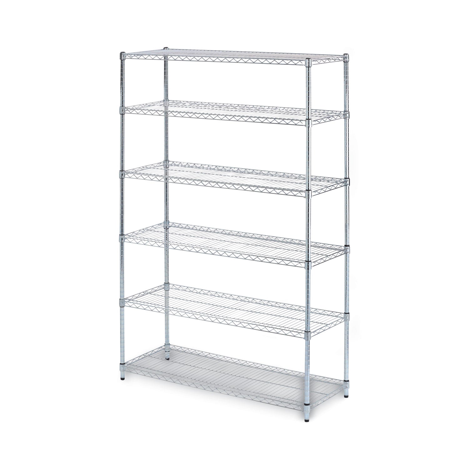 nsf-certified-6-shelf-wire-shelving-kit-48w-x-18d-x-72h-silver_alesw664818sr - 1