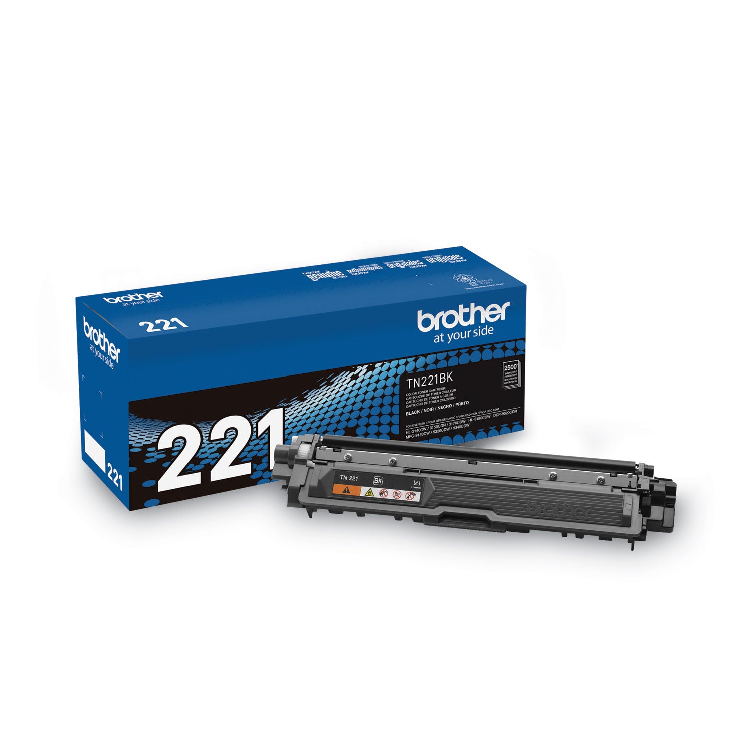 TN221BK Toner, 2,500 Page-Yield, Black -