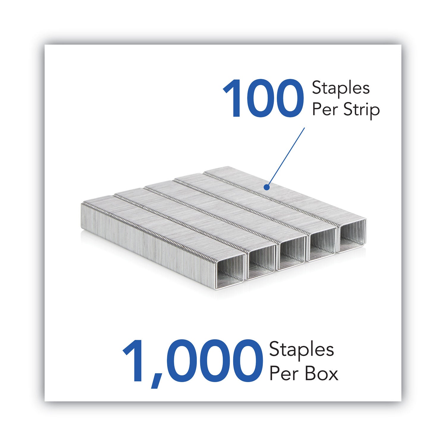 S.F. 13 Heavy-Duty Staples, 0.38" Leg, 0.5" Crown, Steel, 1,000/Box -