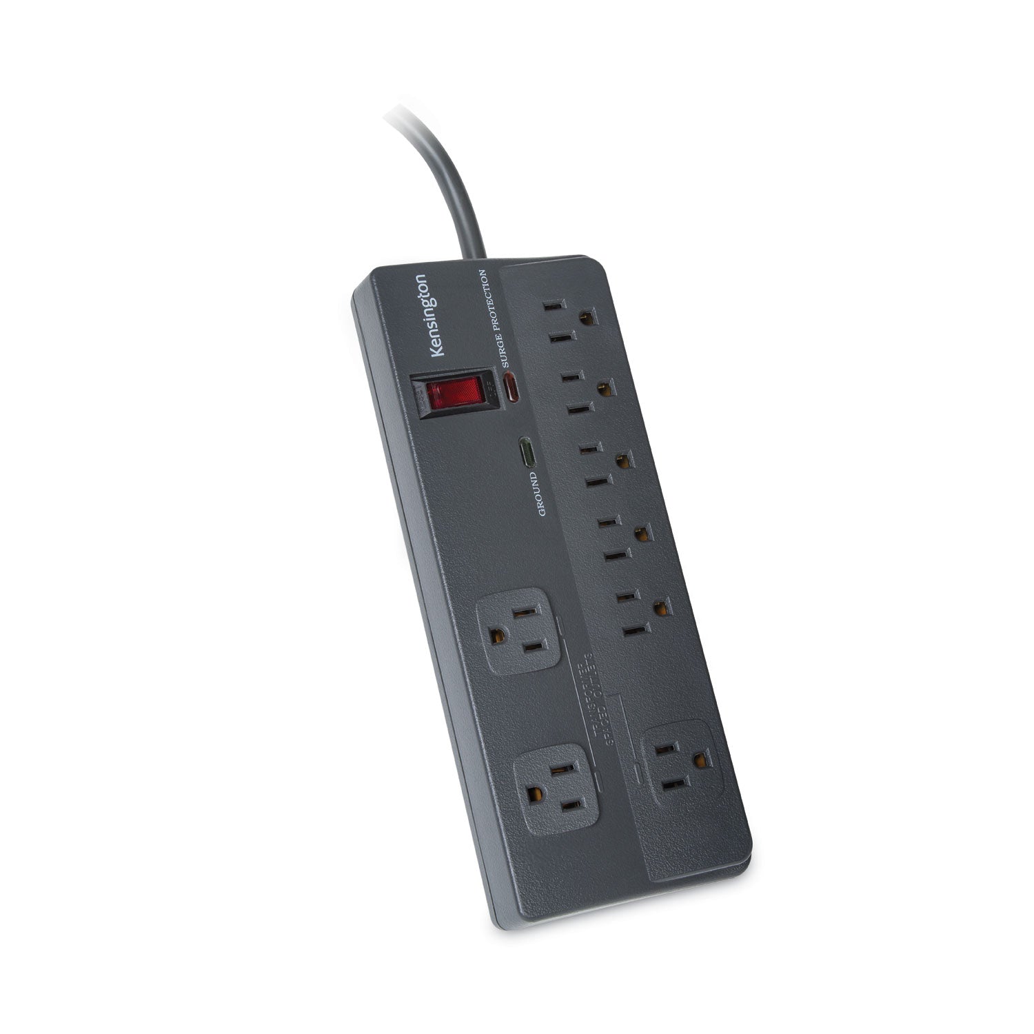 Guardian Premium Surge Protector, 8 AC Outlets, 6 ft Cord, 1,080 J, Gray -