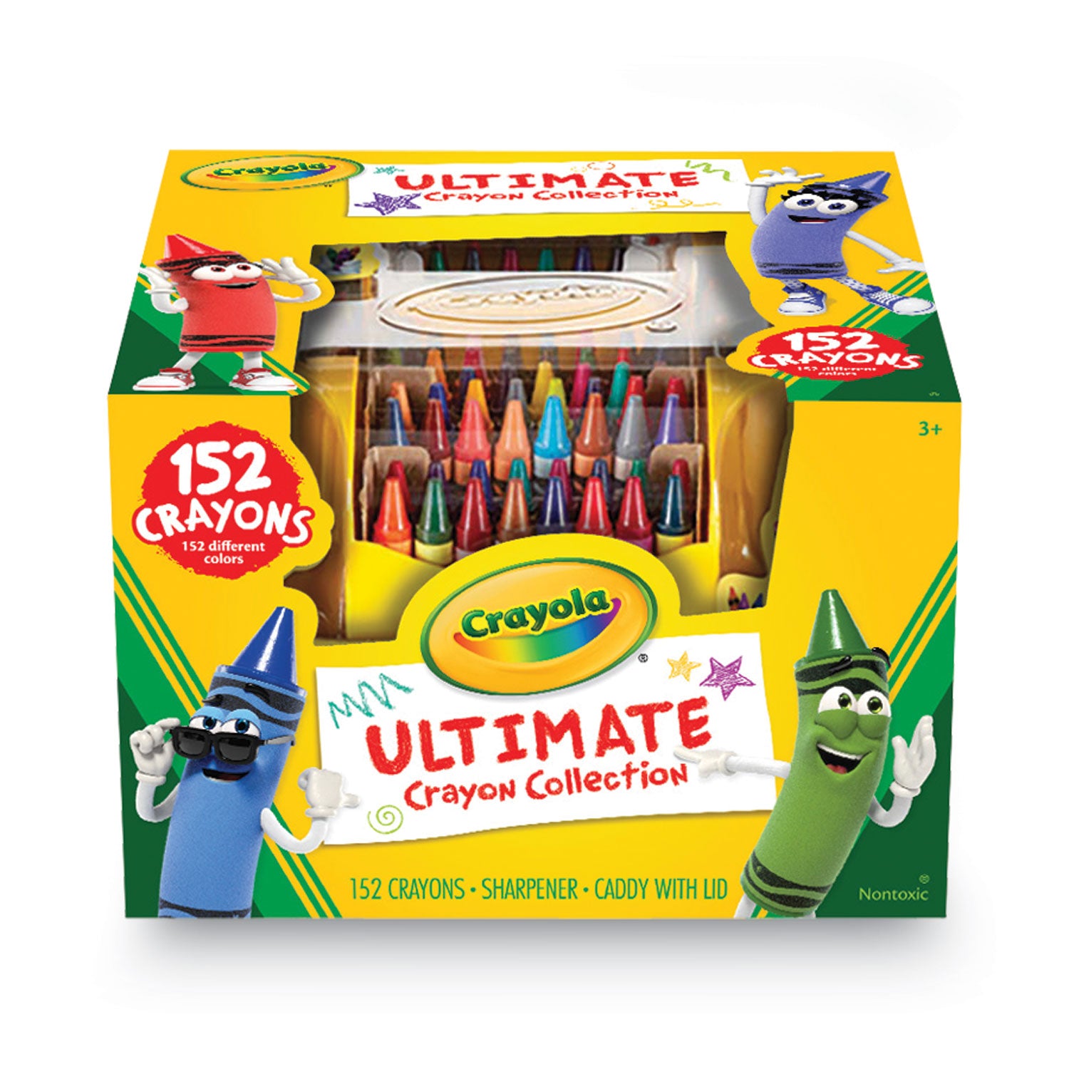 Ultimate Crayon Case, Sharpener Caddy, 152 Colors -