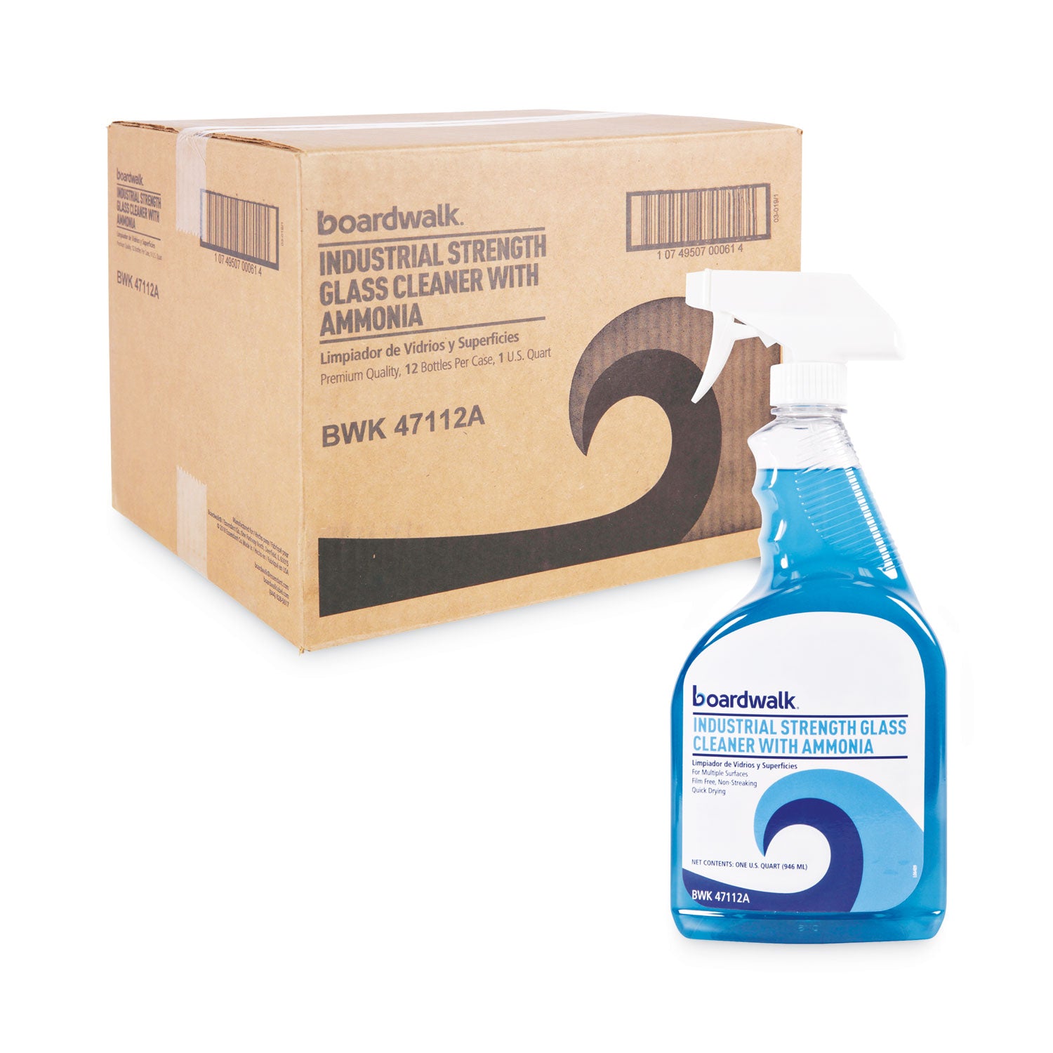 industrial-strength-glass-cleaner-with-ammonia-32-oz-trigger-spray-bottle-12-carton_bwk47112a - 1