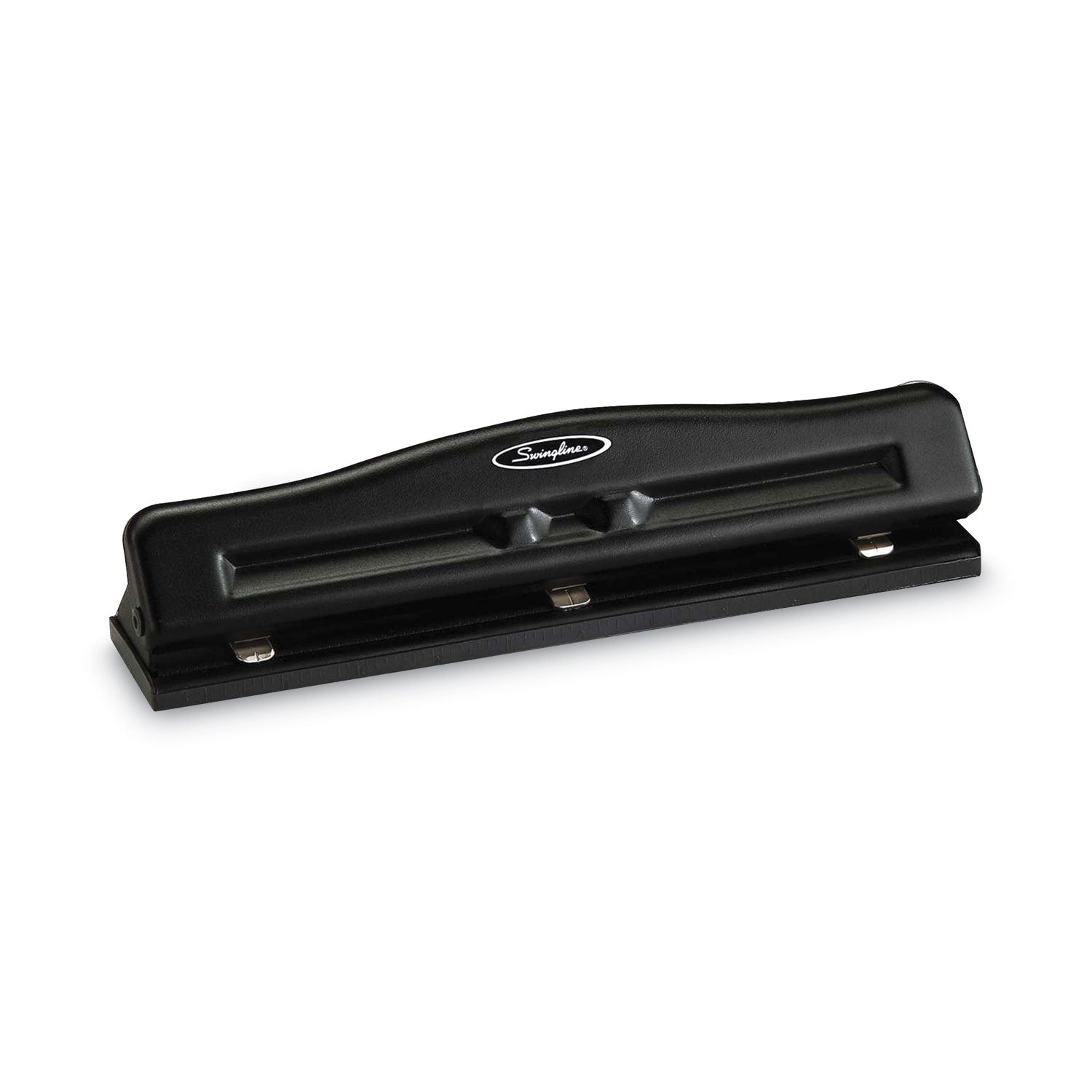 11-Sheet Commercial Adjustable Desktop Two- to Three-Hole Punch, 9/32" Holes, Black -