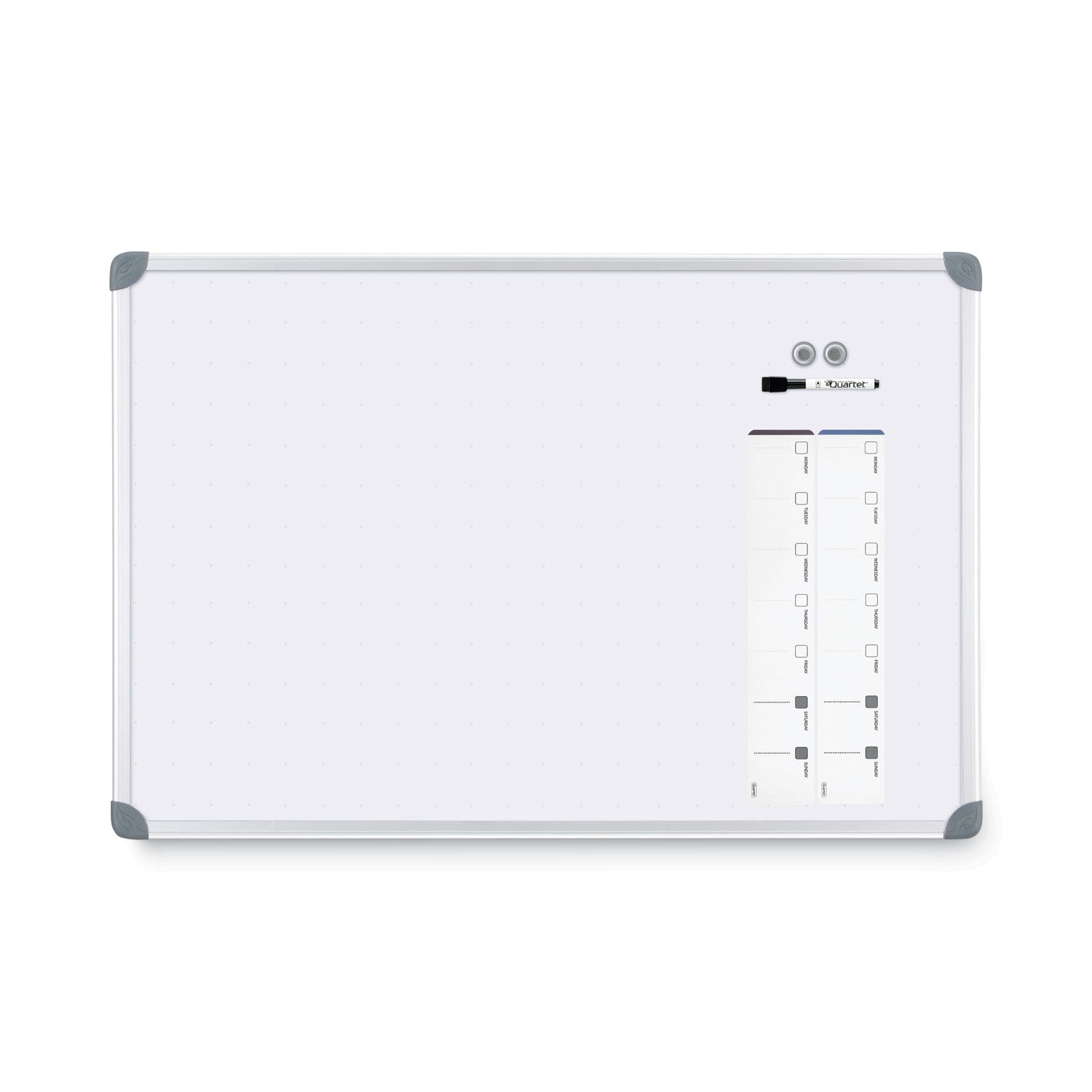 Euro-Style Magnetic Dry-Erase Aluminum Frame Boards, 36 x 24, White Surface, Silver Aluminum Frame -