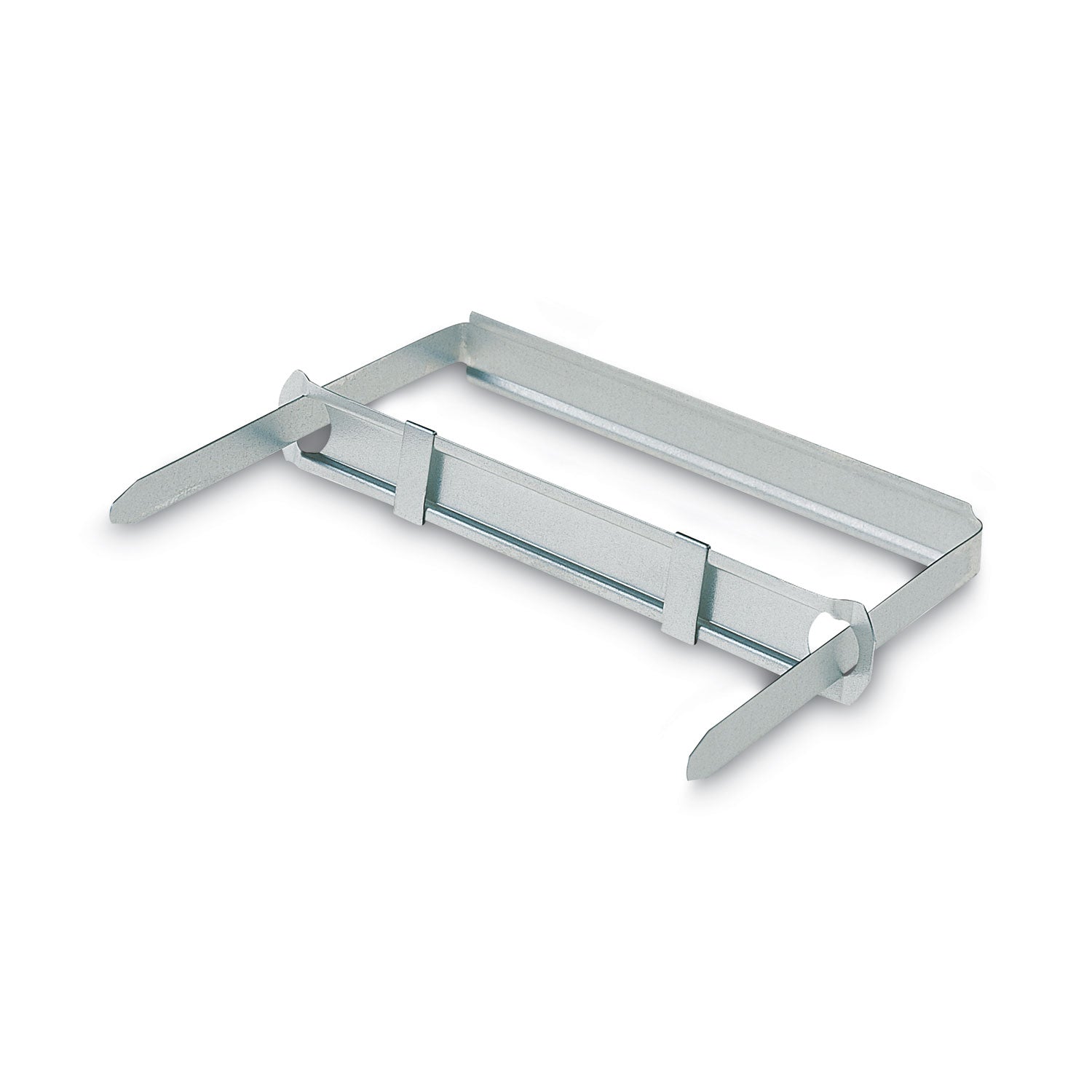 Standard Two-Piece Two-Prong Paper Fastener Base and Compressor Sets, 3.5" Capacity, 8.5" Center to Center, Silver, 50/Box -