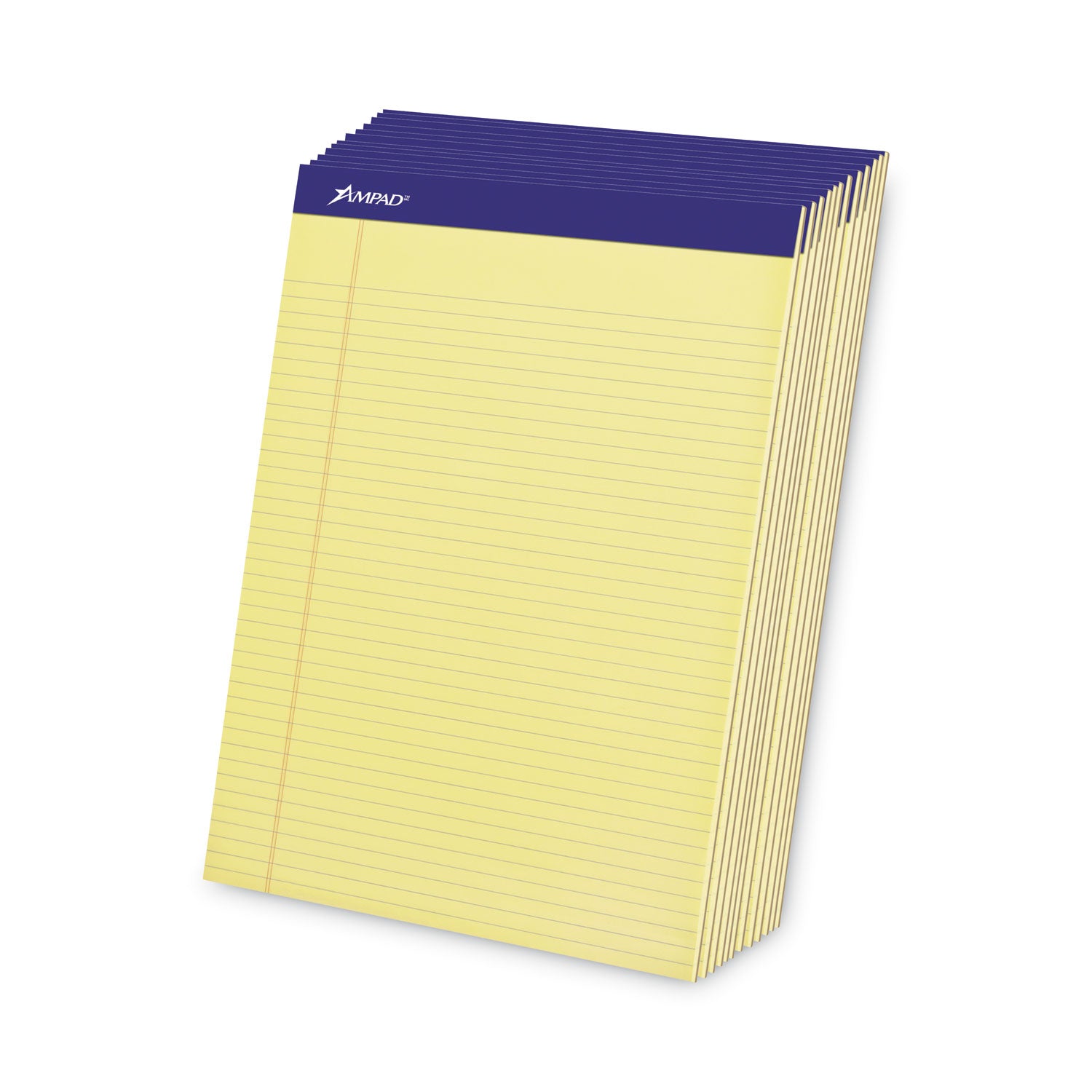 Perforated Writing Pads, Narrow Rule, 50 Canary-Yellow 8.5 x 11.75 Sheets, Dozen -