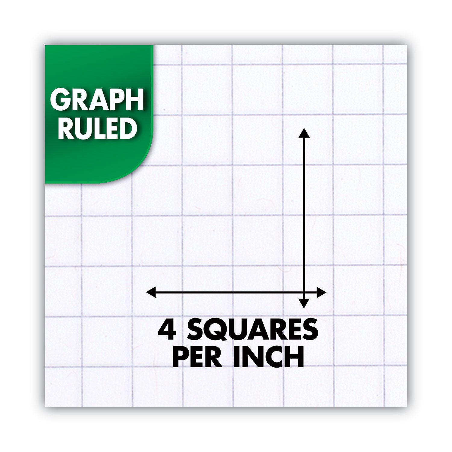 Graph Paper Tablet, 3-Hole, 8.5 x 11, Quadrille: 4 sq/in, 20 Sheets/Pad, 12 Pads/Pack -
