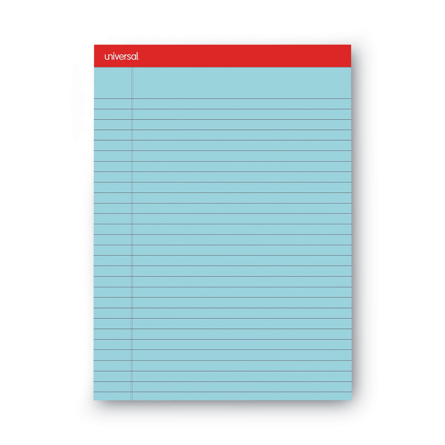 Colored Perforated Ruled Writing Pads, Wide/Legal Rule, 50 Blue 8.5 x 11 Sheets, Dozen -