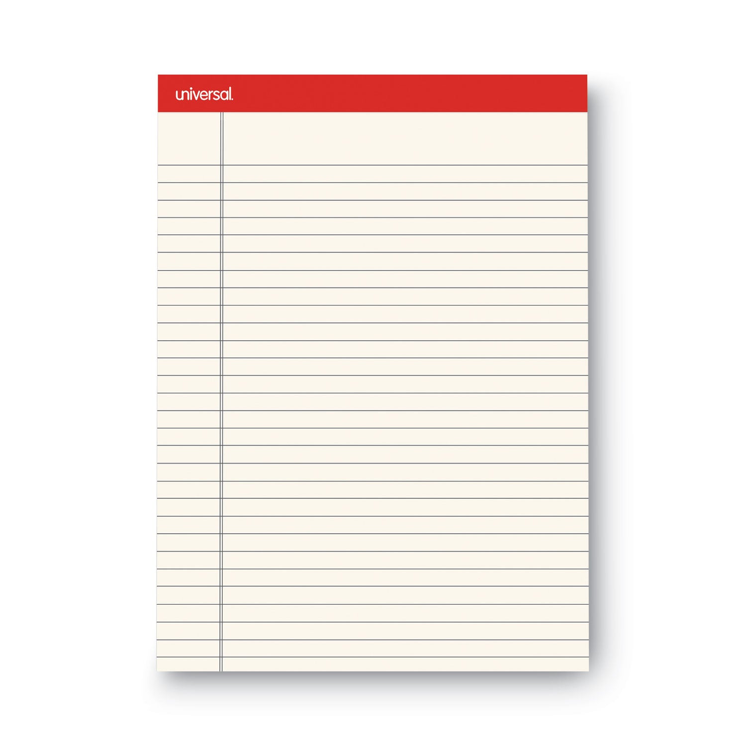 Colored Perforated Ruled Writing Pads, Letter Size Pad (8.5 x 11.75), Wide/Legal Rule, 50 Ivory 8.5 x 11 Sheets, Dozen -