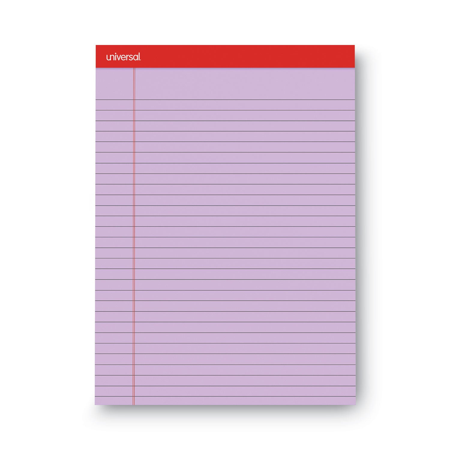 Colored Perforated Ruled Writing Pads, Wide/Legal Rule, 50 Orchid 8.5 x 11 Sheets, Dozen -